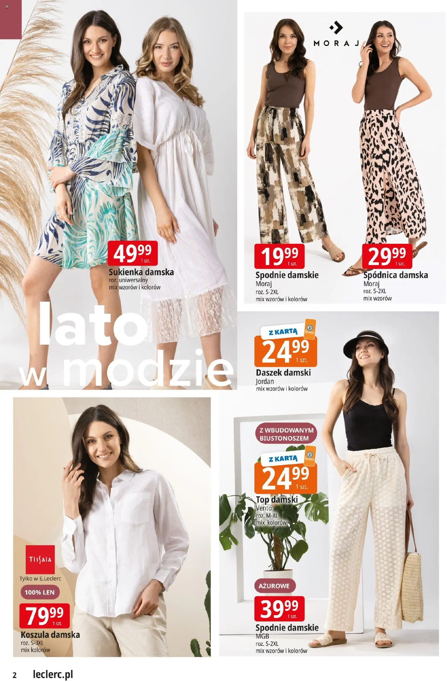E.Leclerc gazetka - Zielona Góra od 05.05.2026 | Strona: 2 | Produkty: Koszula, Top, Spodnie, Sukienka