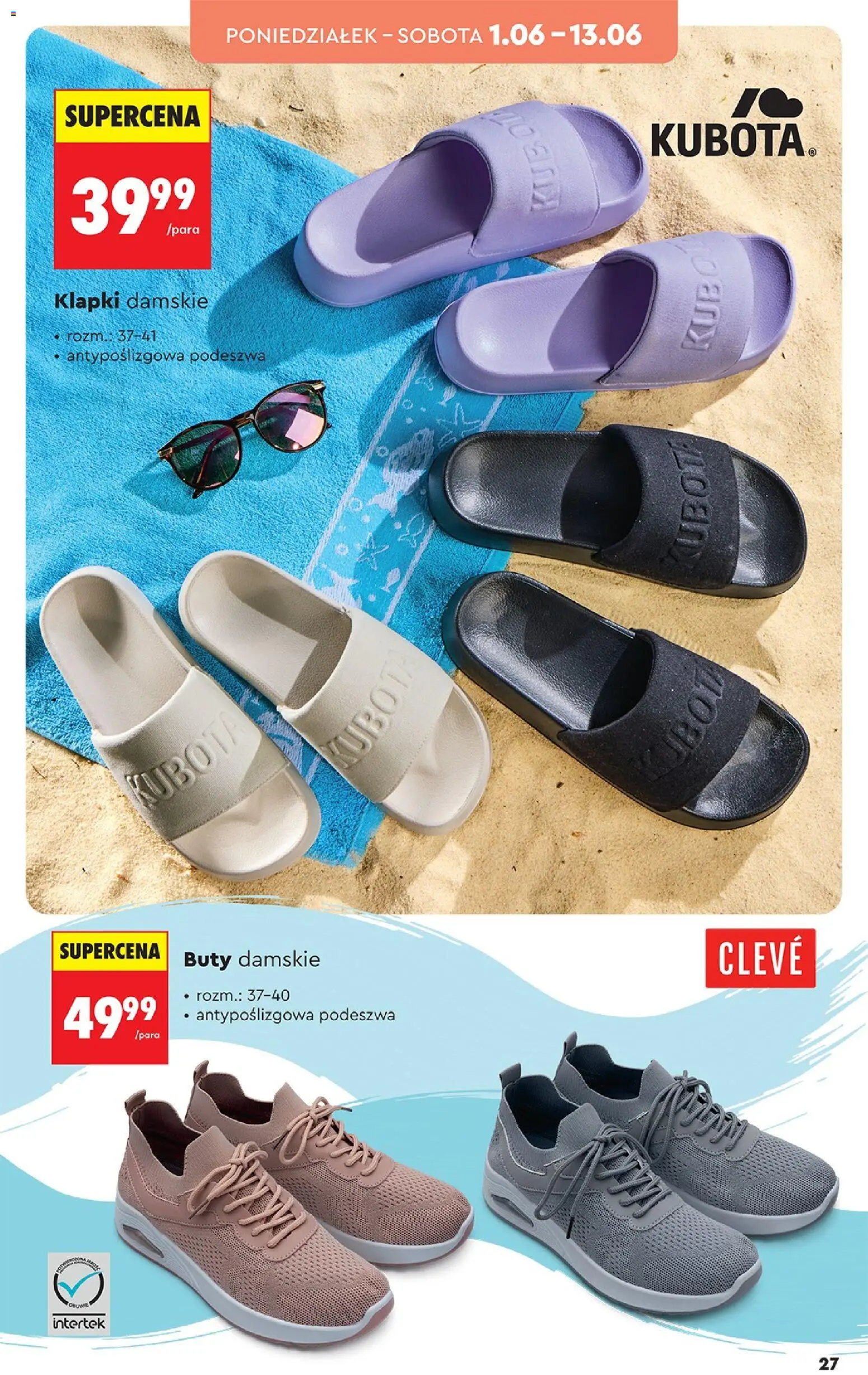 Biedronka gazetka - Hity i inspiracje od 30.05.2026 | Strona: 27 | Produkty: Buty, Klapki, Klapki damskie