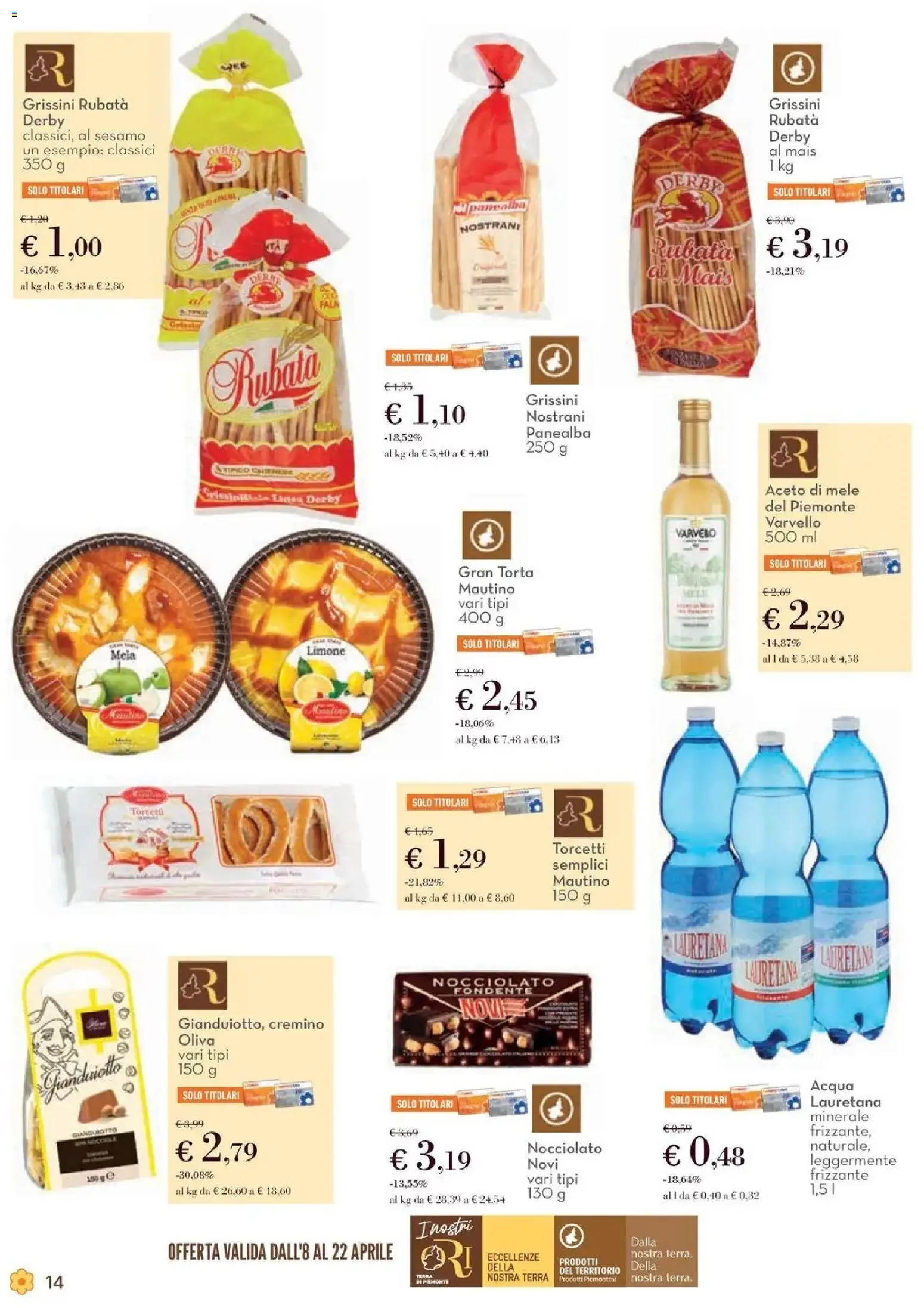 Volantino Conad del 08.04.2026 | Pagina: 14 | Prodotti: Limone, Mais, Grissini, Terra