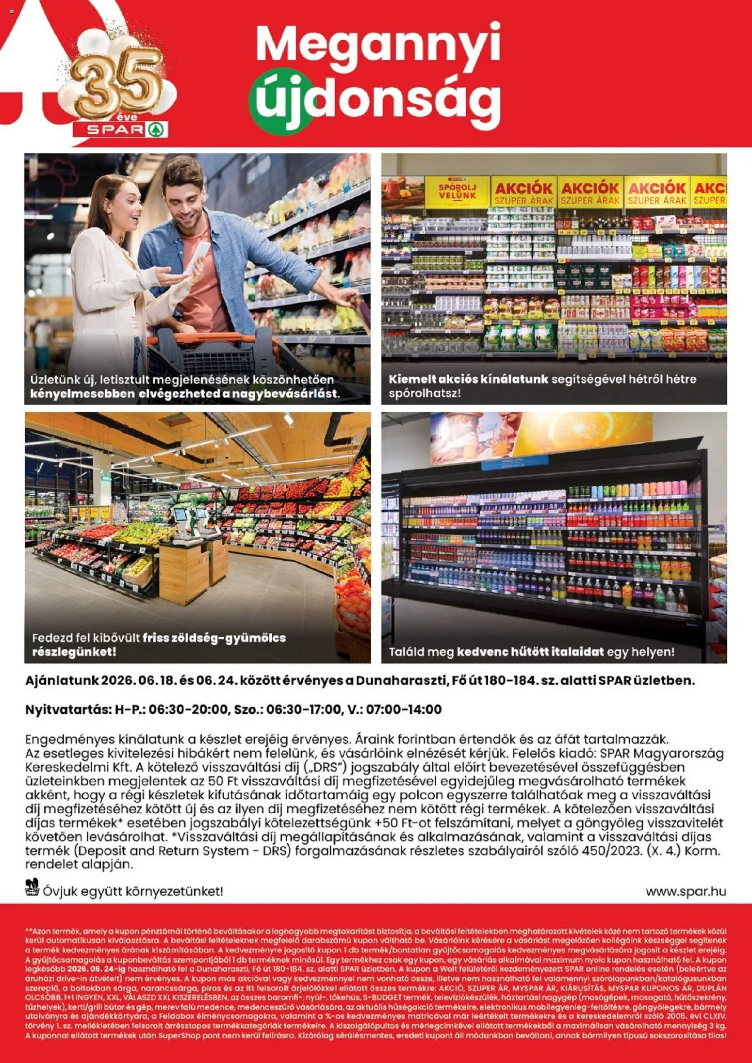 Spar akciós ujság - amely érvényes a következő dátumtól: 18.06.2026 | Oldal: 2 | Termékek: Szőlő, Bútor