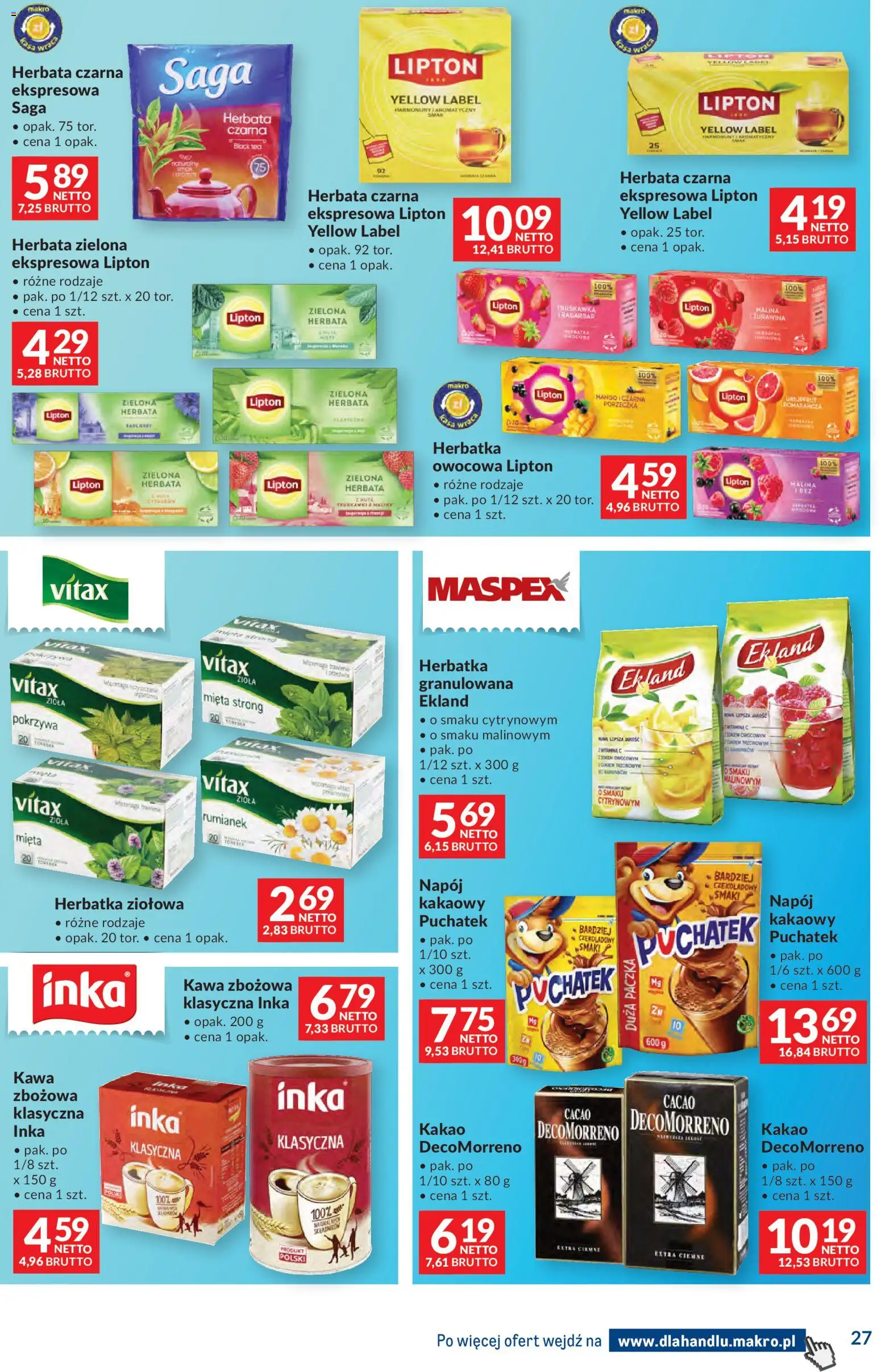 Makro gazetka - Dystrybucja do sklepów od 09.06.2026 | Strona: 27 | Produkty: Mięta, Kawa, Herbata, Truskawki