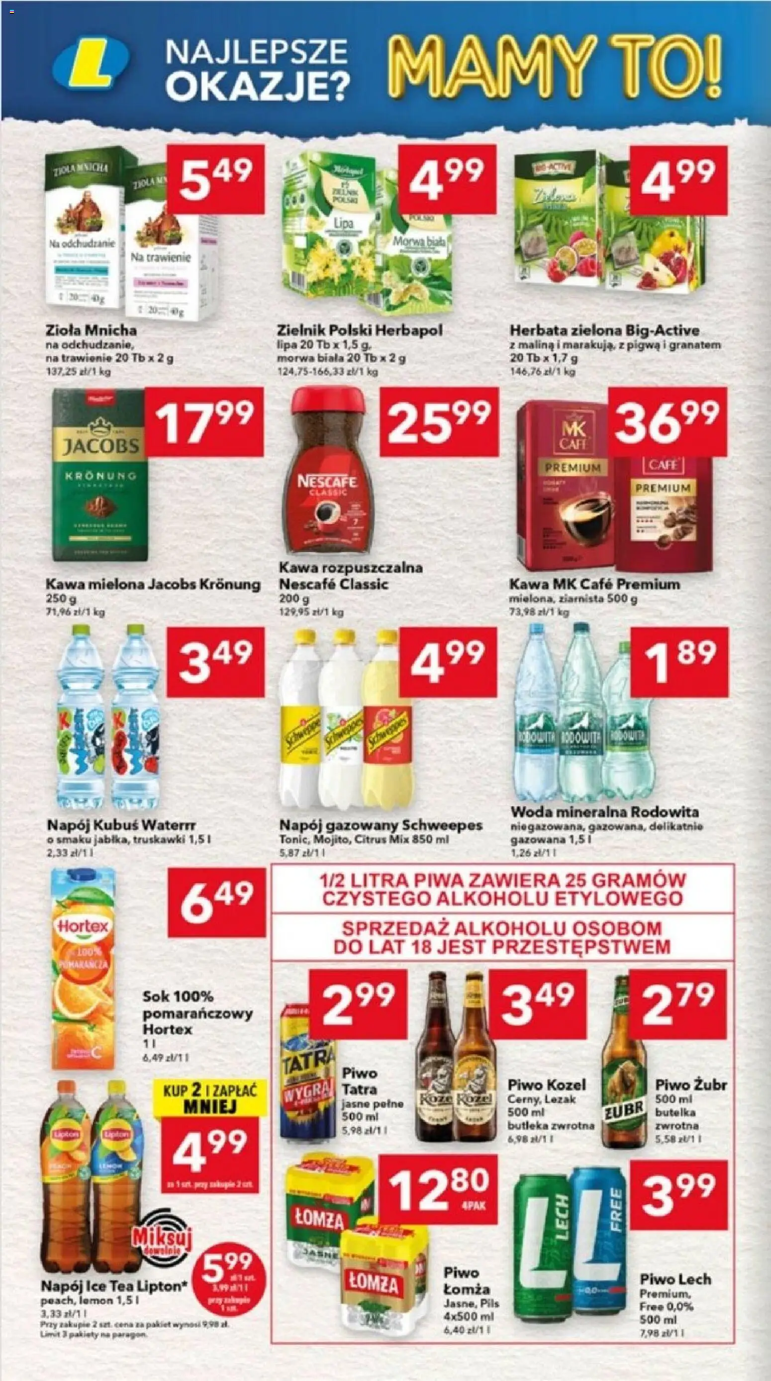 Lewiatan gazetka - Ostrów Wielkopolski od 18.06.2026 | Strona: 6 | Produkty: Nescafe, Kawa, Piwo, Herbata