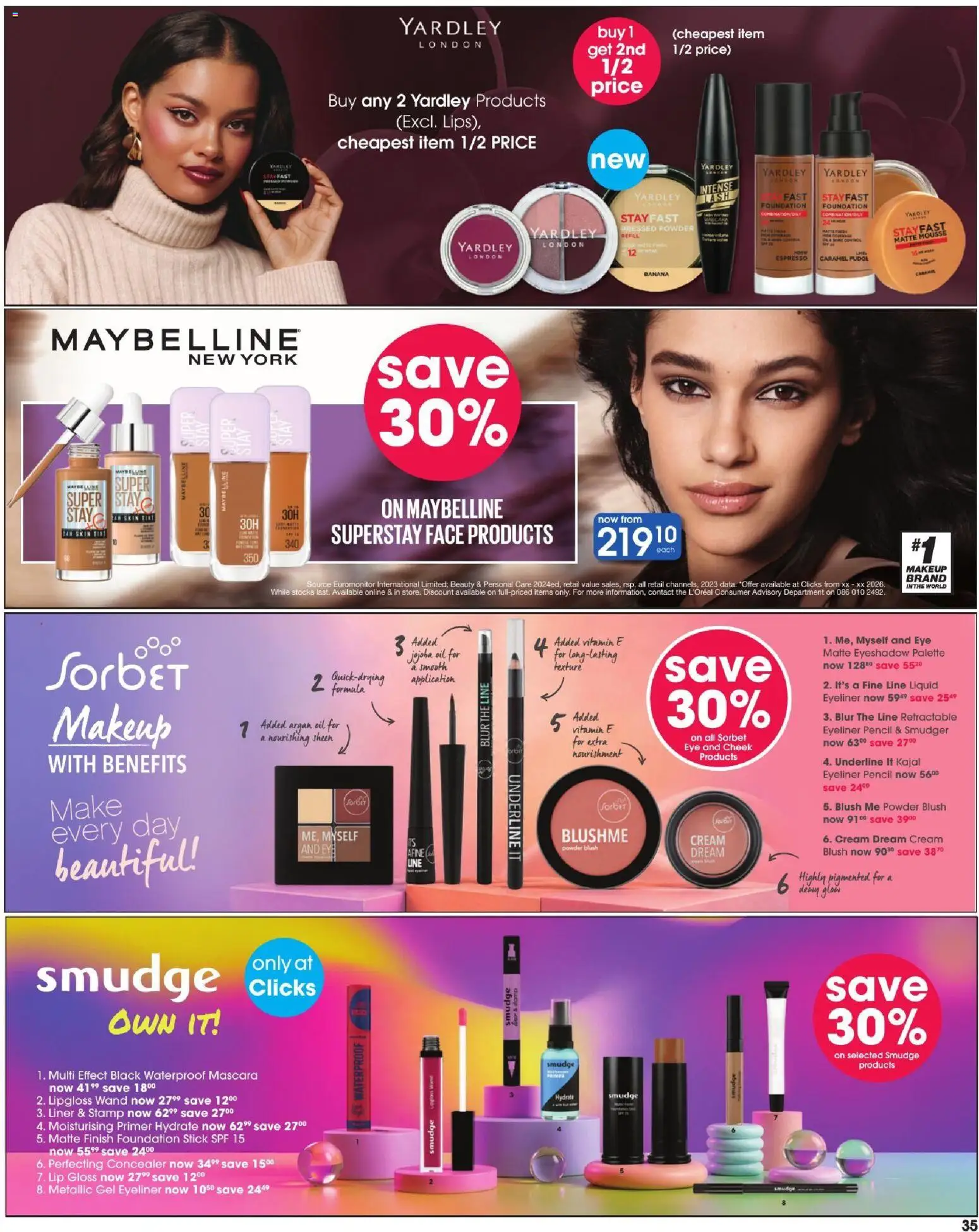 New Clicks catalogue – valid from 11/08/2026 | Page: 35 | Products: Gloss, Blush, Lip gloss, Cream