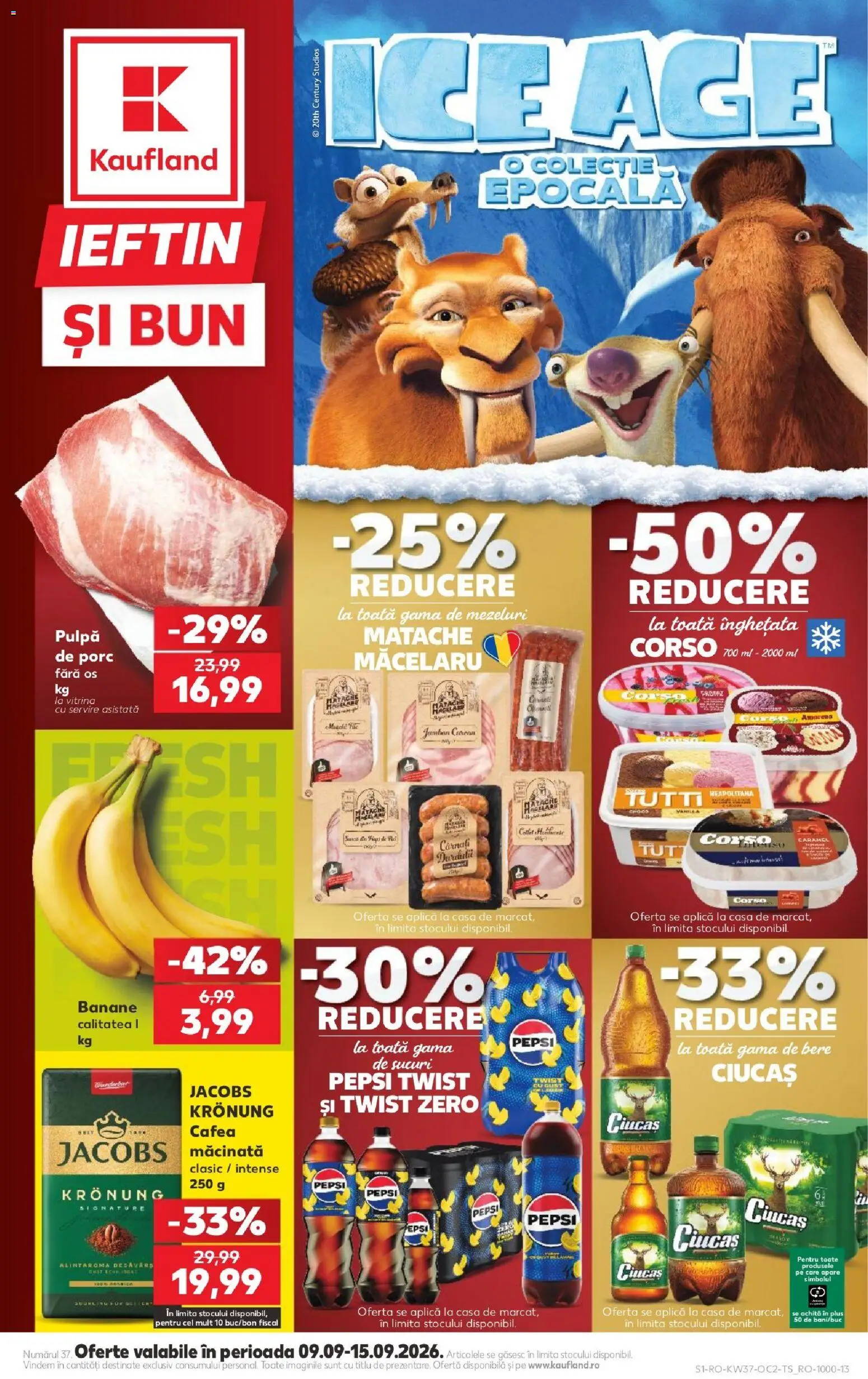 Kaufland Slatina 09.09.2026 - Revista si Oferta | Pagină: 1 | Produse: Aplică, Pepsi, Înghețată, Plus