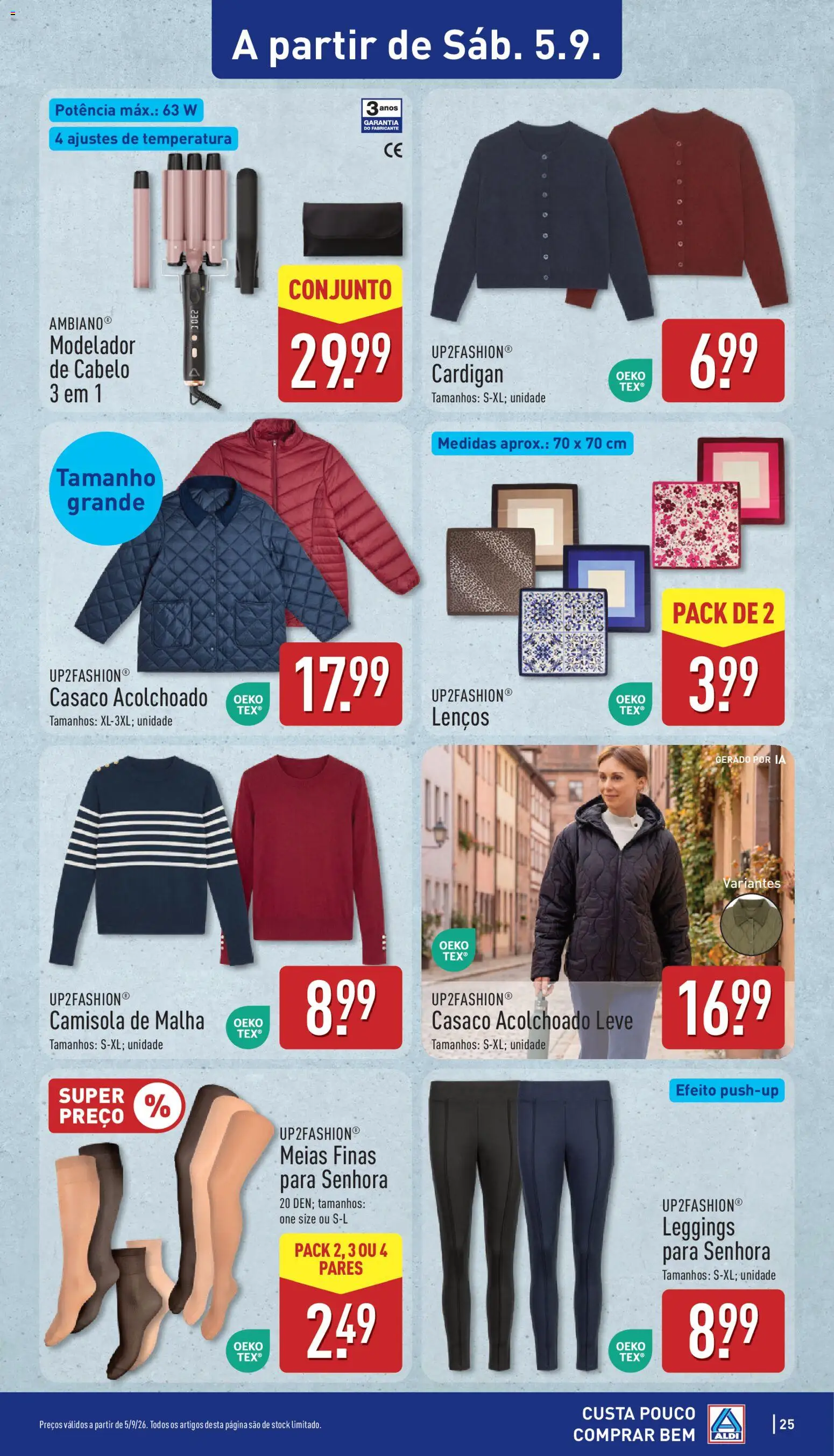 Aldi folheto │ válido de 31/08/2026 | Página: 25 | Produtos: Casaco, Camisola, Meias, Leggings