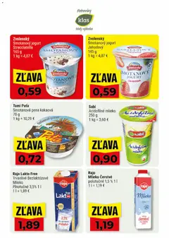 Klas leták platný od 26.06.2026 | Strana: 4 | Produkty: Mlieko, Jogurt, Bezlaktózové mlieko