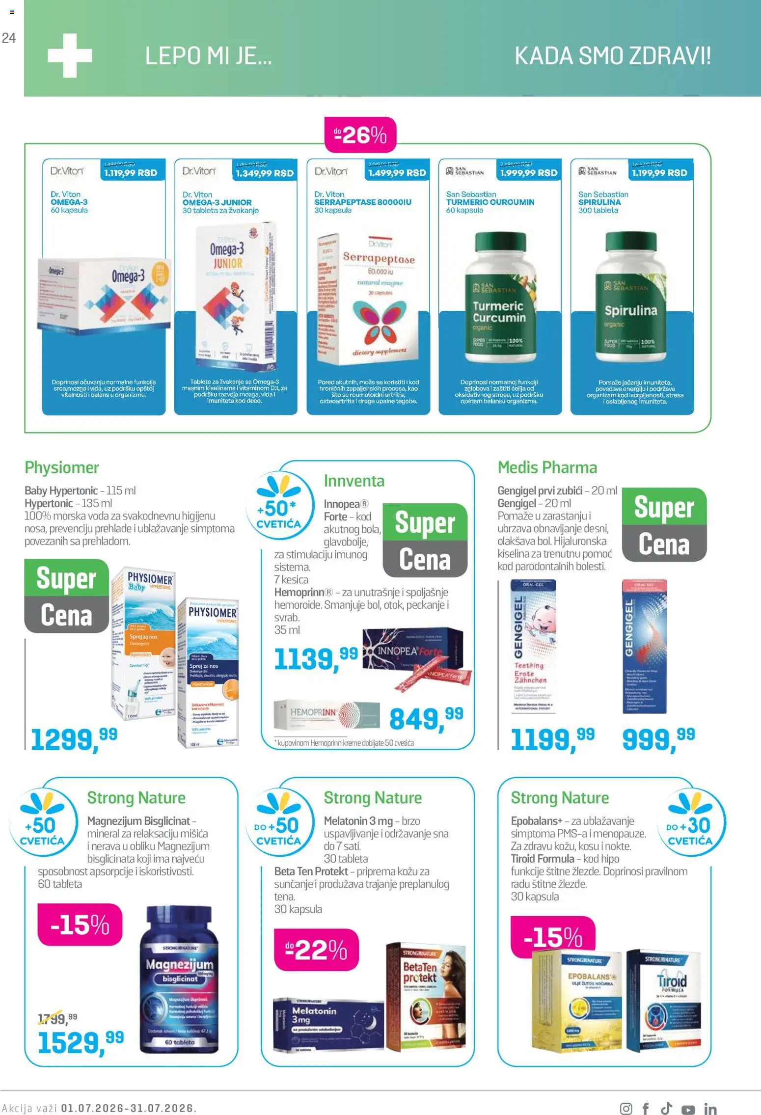 Lilly drogerie katalog - važi od 01.07.2026 | Strana: 24 | Proizvode: Sto, Voda, Ulje