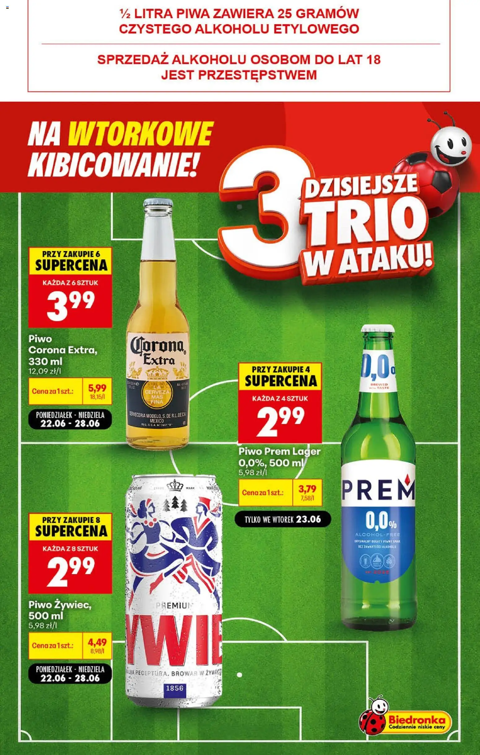 Biedronka gazetka - Football od 23.06.2026 | Strona: 2 | Produkty: Piwo