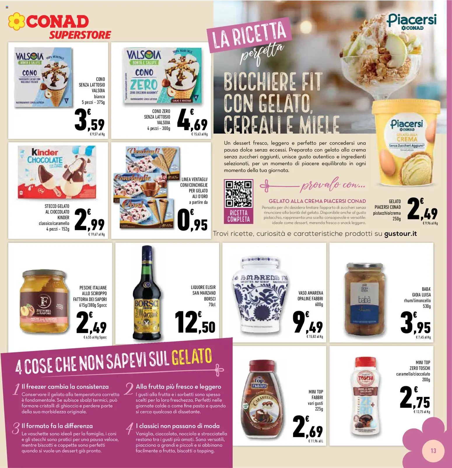 Volantino Conad del 01/07/2026 | Pagina: 13 | Prodotti: Top, Freezer, Miele, Vaschette