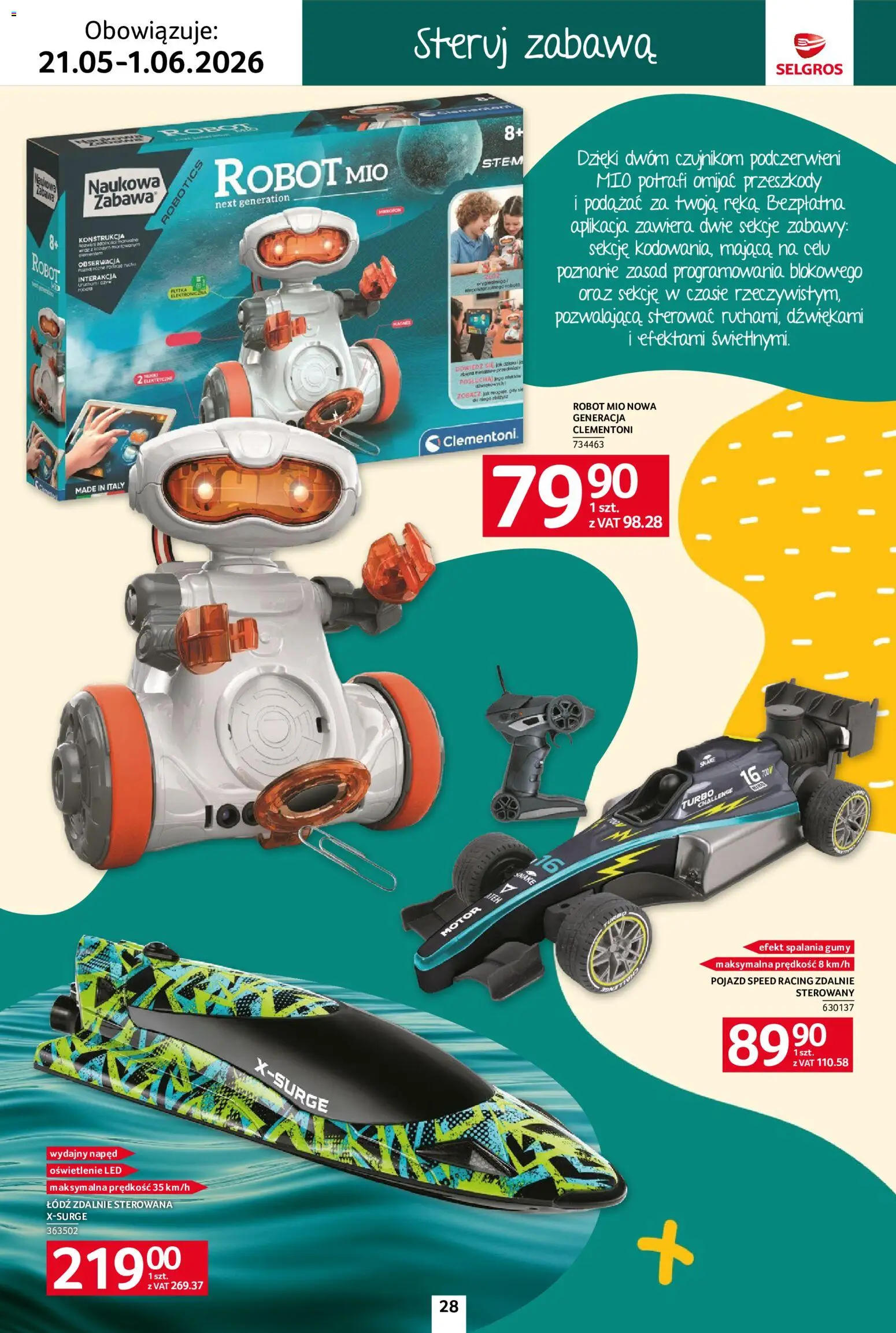 Selgros cash&carry gazetka - Dzień Dziecka od 21.05.2026 | Strona: 28 | Produkty: Gumy, Robot