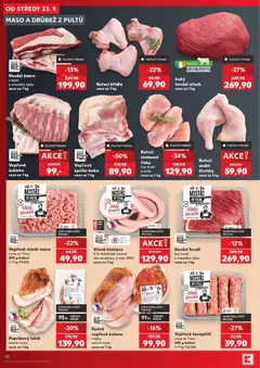 Náhled letáku Kaufland leták - Chomutov od 23.09.2026 | Strana: 12 | Produkty: Drůbež, Hovězí, Řízky, Vepřové mleté maso
