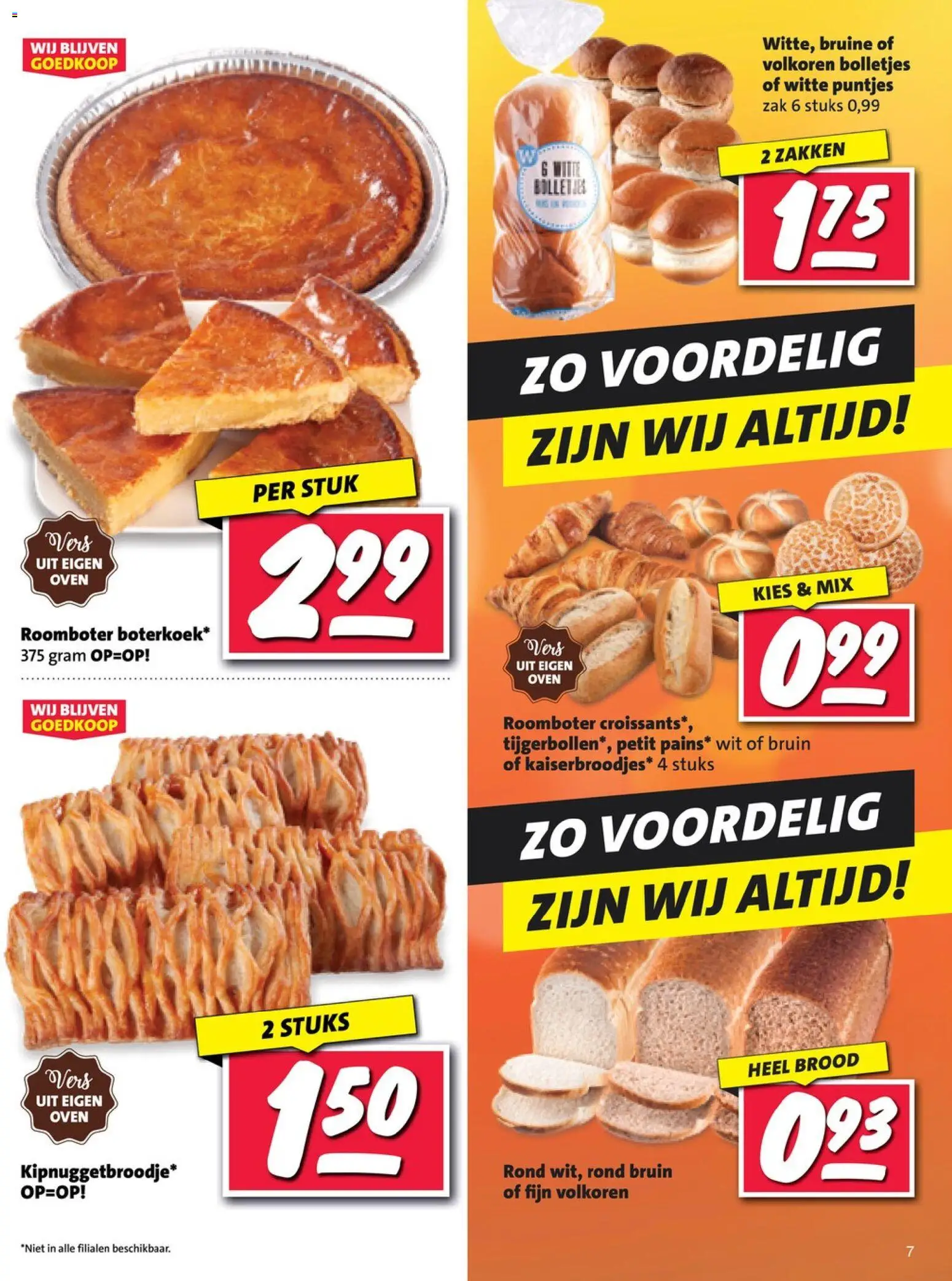 {H1} | Pagina: 7 | Producten: Brood, Roomboter, Oven, Bolletjes