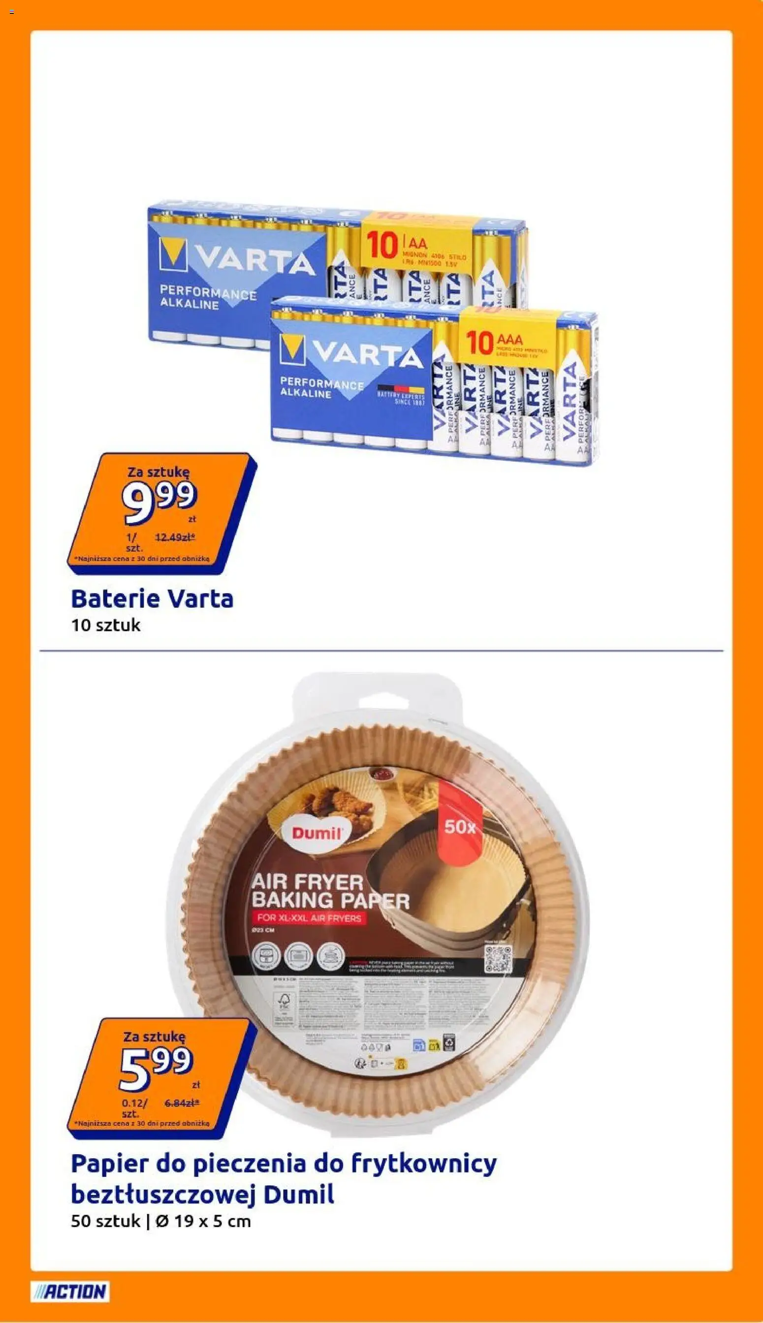 Action gazetka od 28.10.2026 | Strona: 7 | Produkty: Papier do pieczenia, Baterie