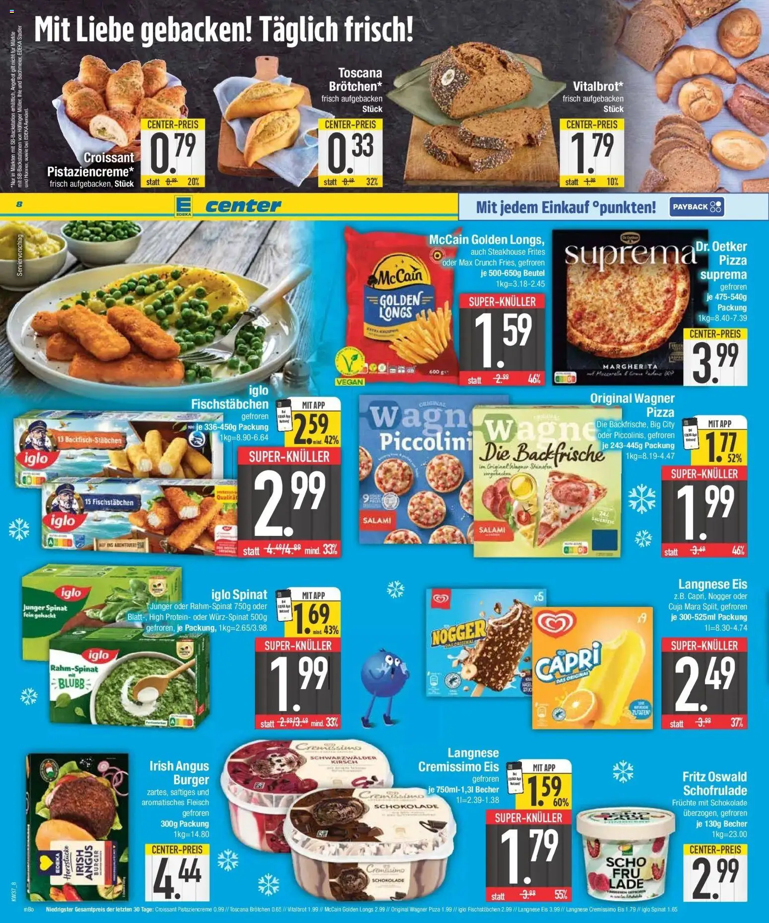 Edeka Prospekt Regensburg (ab 07.09.2026) » Angebote Online | Seite: 8 | Produkte: Cremissimo, Schokolade, Iglo, Salami