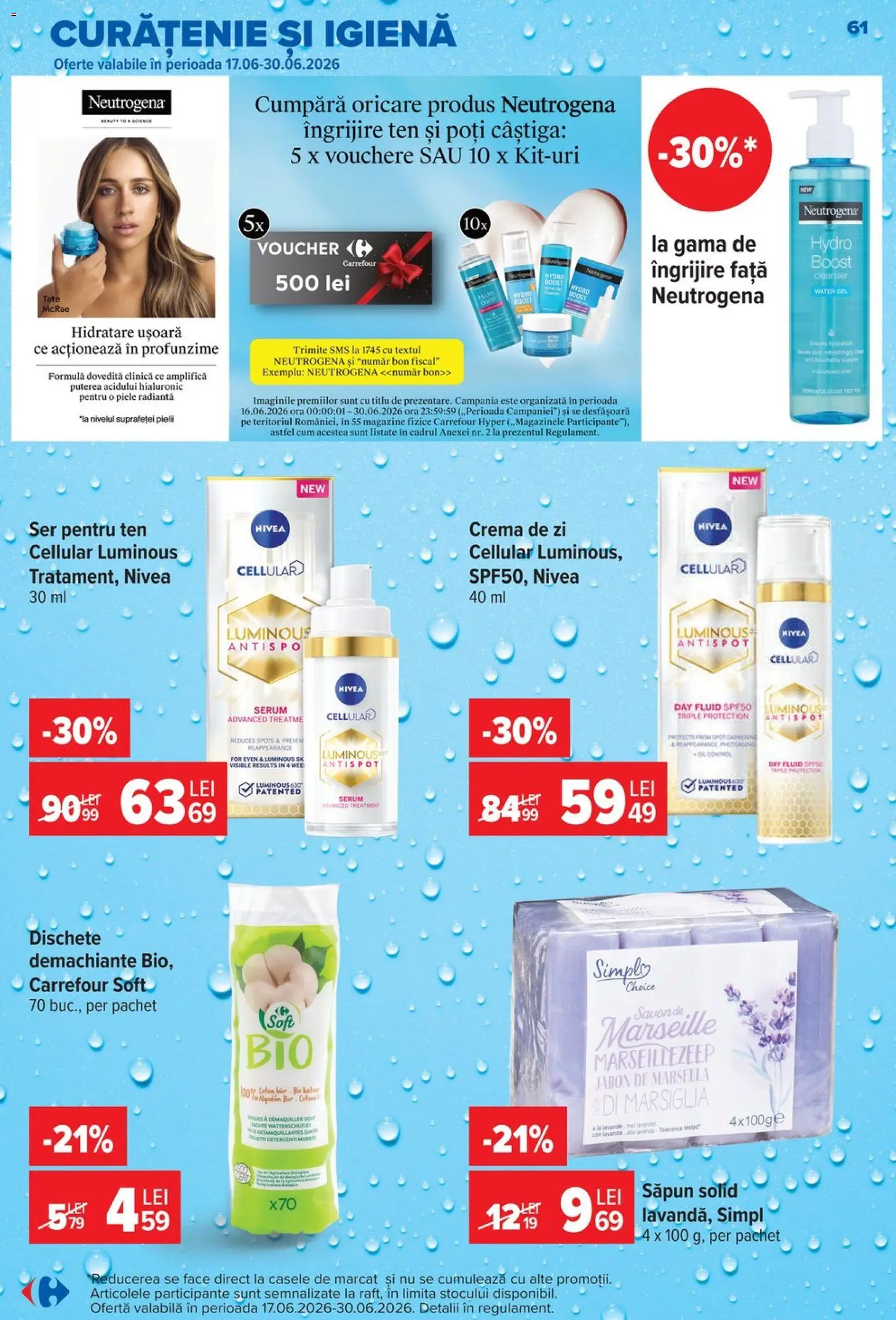 Noul catalog Carrefour – valabil de la 17.06.2026 | Pagină: 60 | Produse: Serum, Cremă de zi, Cremă, Săpun