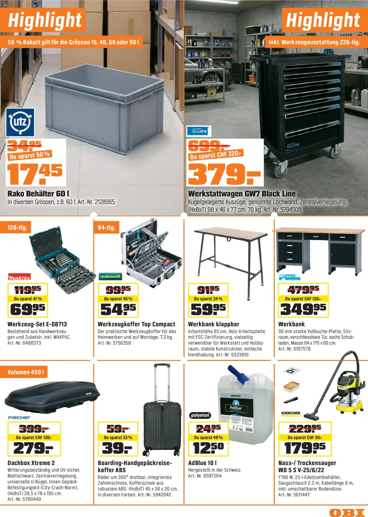 OBI - UNSERE SUPERDEALS! – gültig ab 04.08.2026 | Seite: 7 | Produkte: Koffer, Top