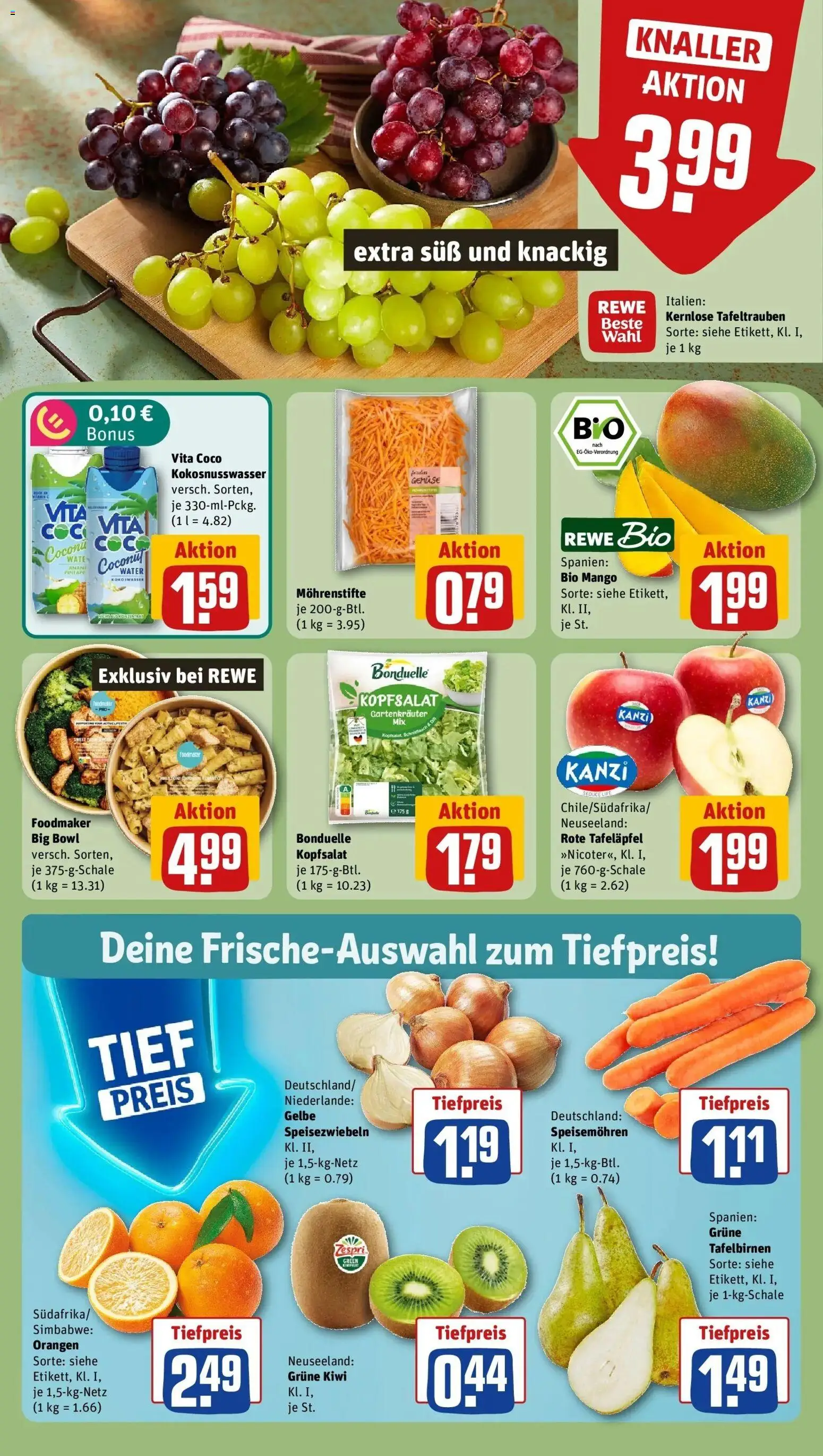 REWE Prospekt ab 21.09.2026 zum Blättern » Angebote | Seite: 12 | Produkte: Orangen, Mango, Kiwi