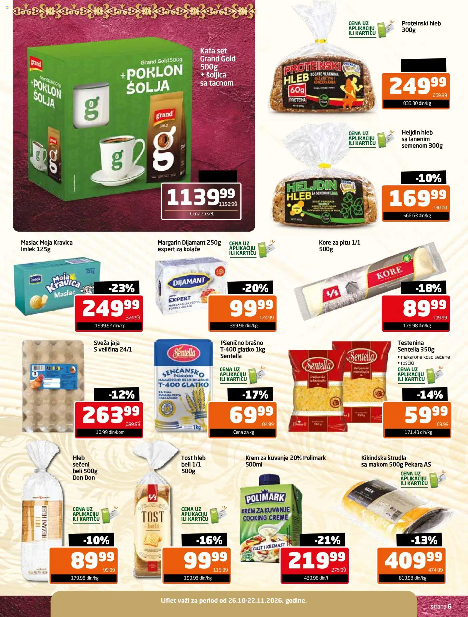 Gomex katalog - važi od 26.10.2026 | Strana: 6 | Proizvode: Tost hleb, Pekara, Šolja, Torta