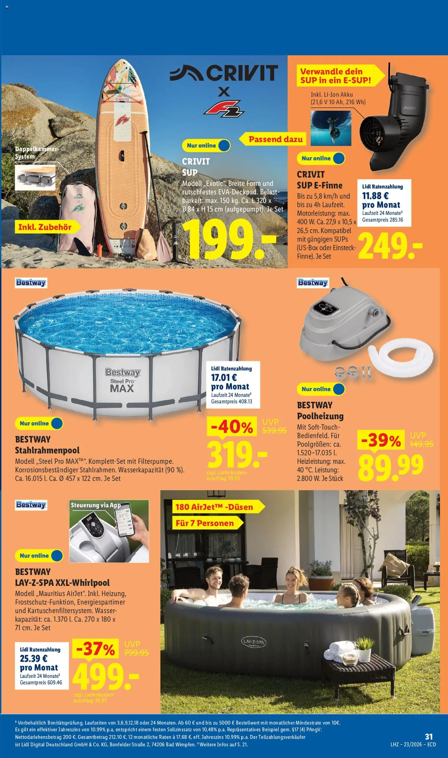 Lidl Prospekt – gültig ab 01.06.2026 | Seite: 31 | Produkte: Bad, SUP, Wasser