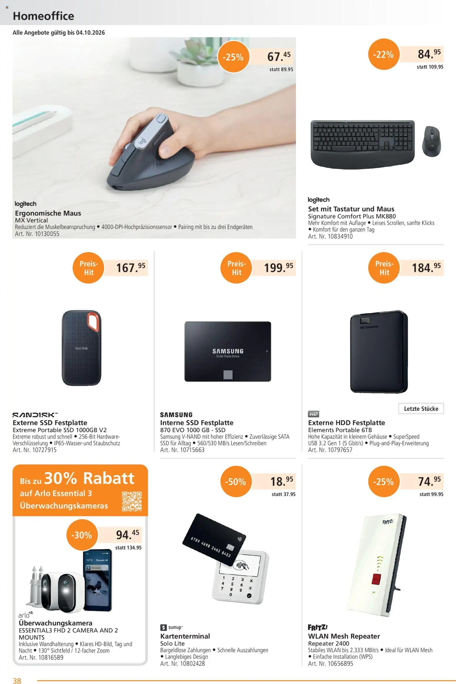 Fust aktionen – gültig ab 21.09.2026 | Seite: 38 | Produkte: Tastatur, Maus, Samsung, Usb