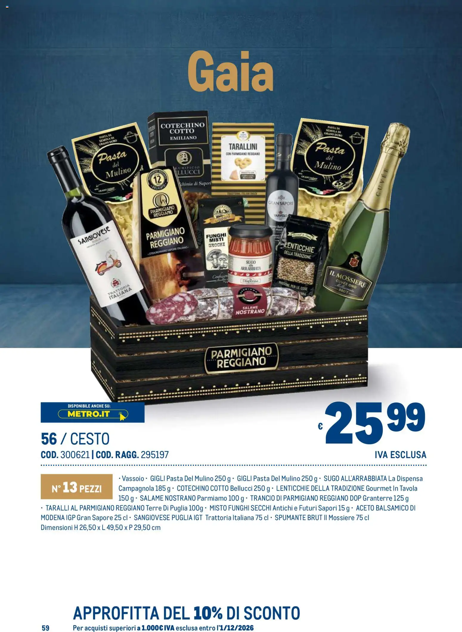 Volantino Metro del 19/10/2026 | Pagina: 59 | Prodotti: Salame, Lenticchie, Semola, Cotechino