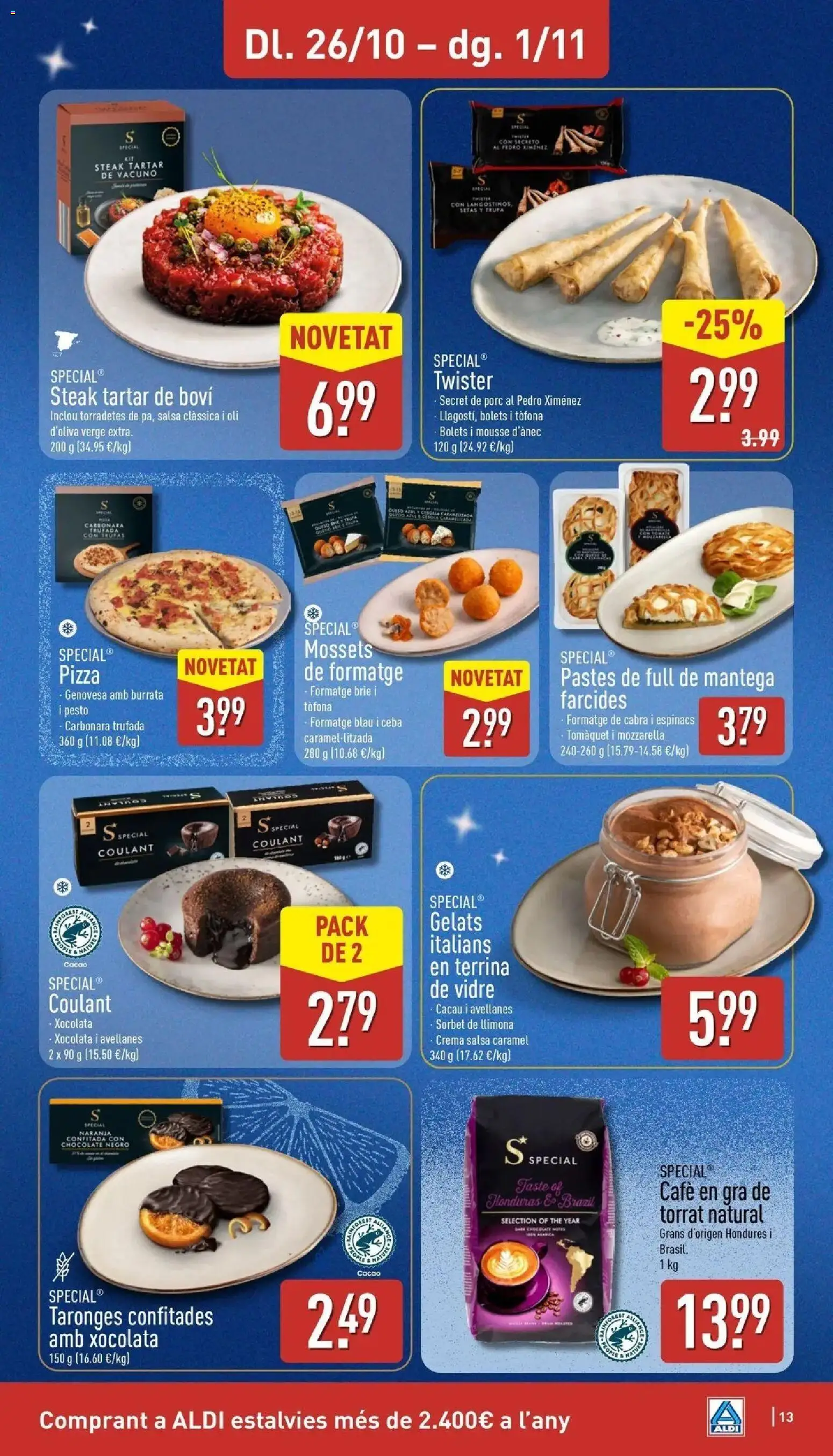 Aldi - Qué poco cuesta comprar bien │ válido desde el 26/10/2026 | Página: 13 | Productos: Mousse, Café, Crema, Pesto