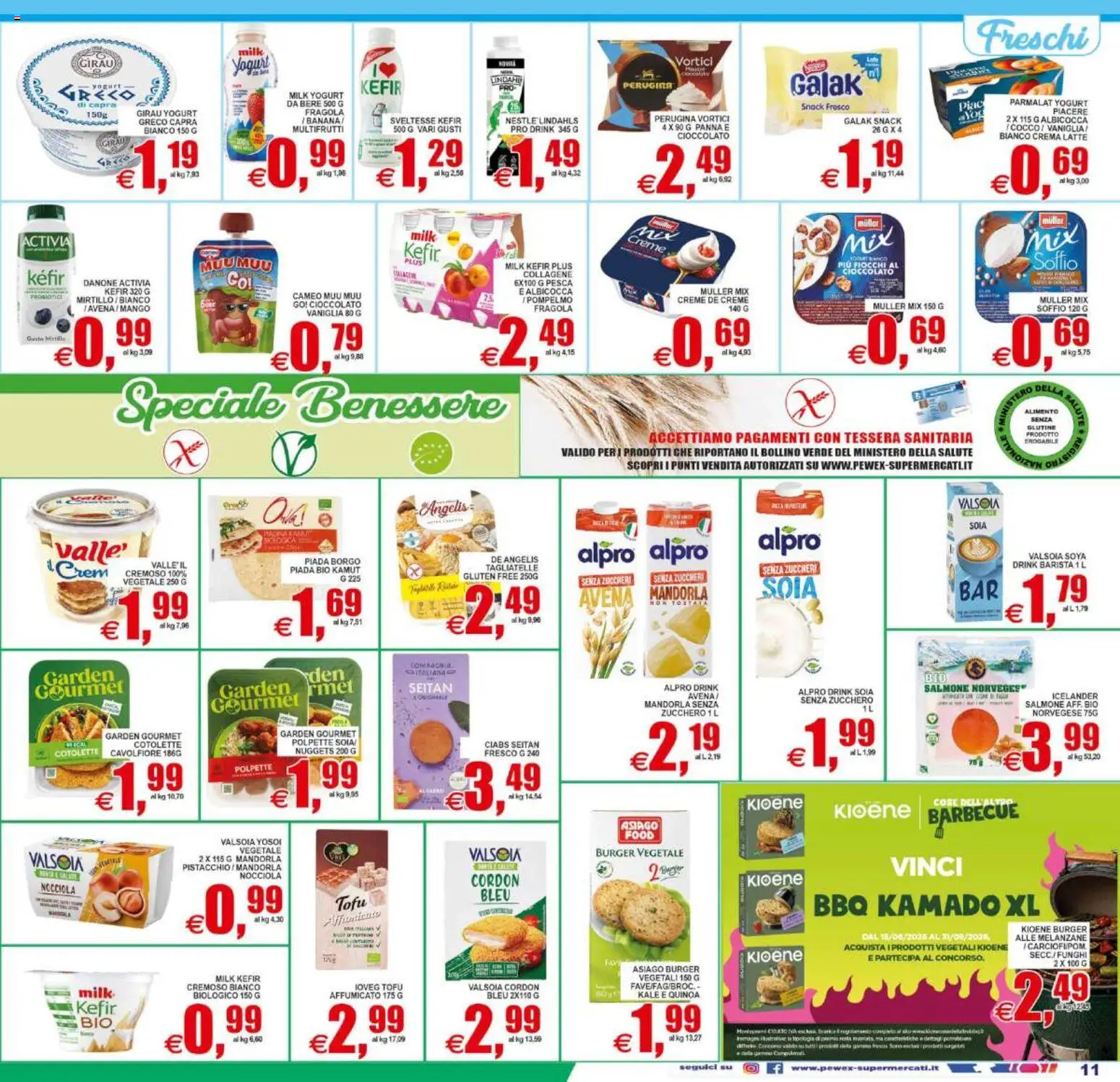 Volantino Pewex del 22/07/2026 | Pagina: 11 | Prodotti: Panna, Pompelmo, Zucchero, Barbecue