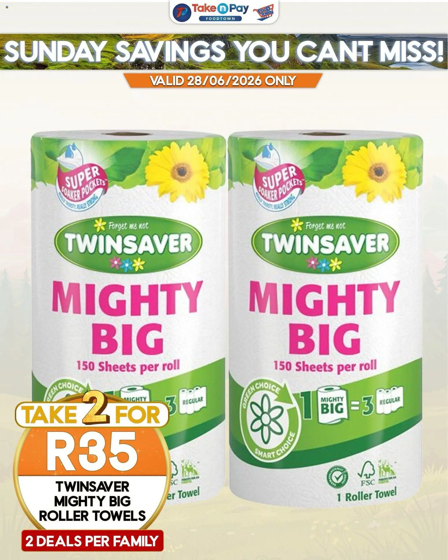 New Take n Pay catalogue – valid from 28/06/2026 | Page: 6 | Products: Towel, Roller towel