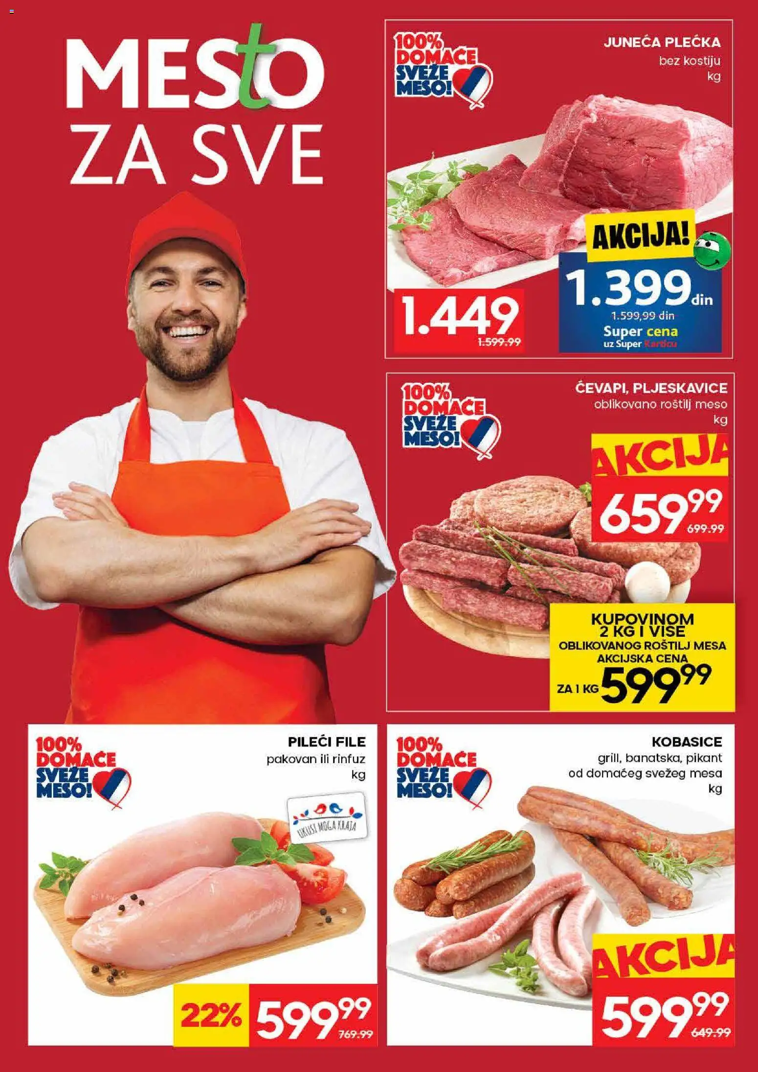 Mercator katalog - važi od 25.06.2026 | Strana: 4 | Proizvode: Pljeskavice, Pileći file, Roštilj meso, Roštilj