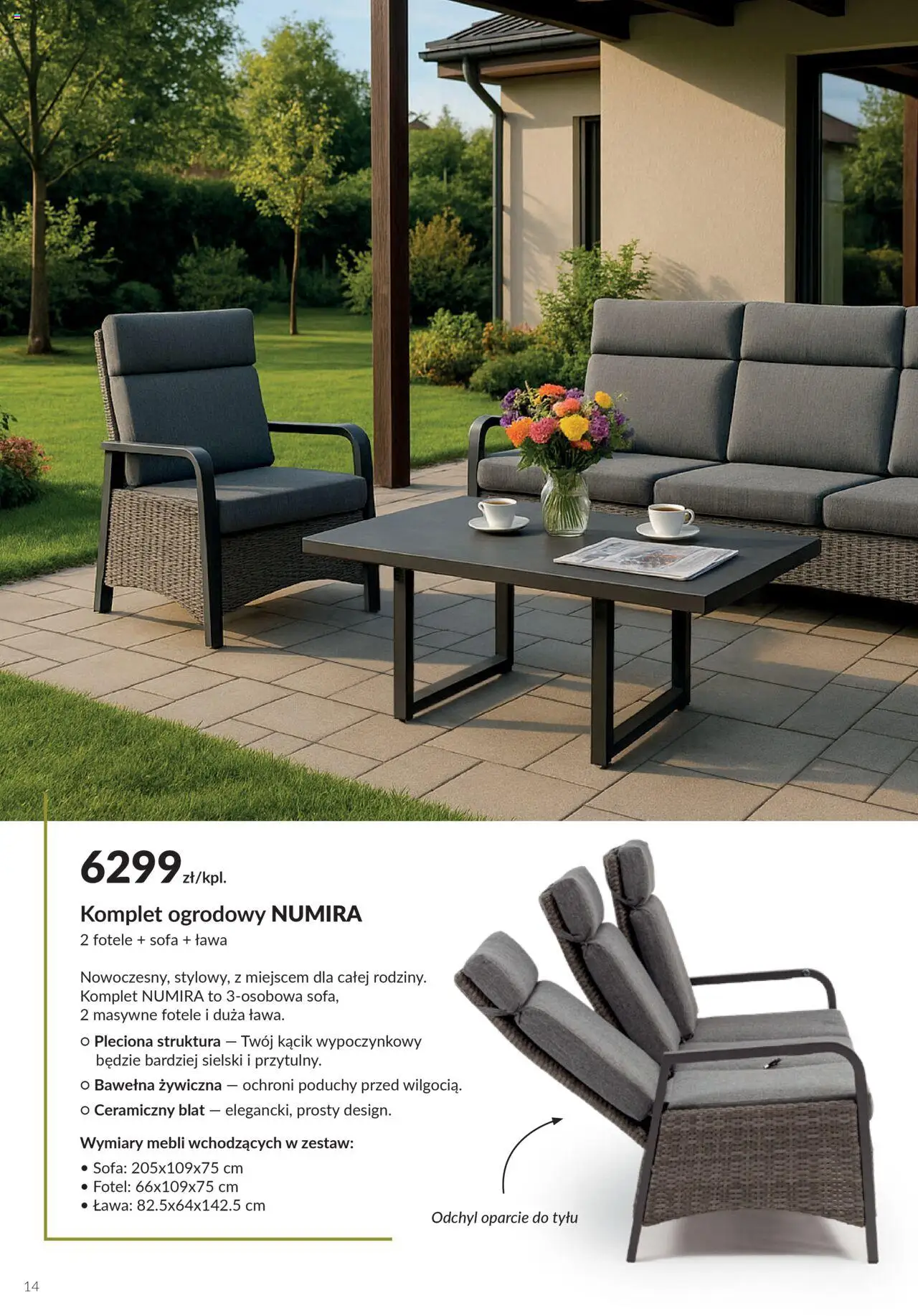 Salony Agata Gazetka - Ogród od 26.05.2025 | Strona: 14 | Produkty: Sofa, Fotel