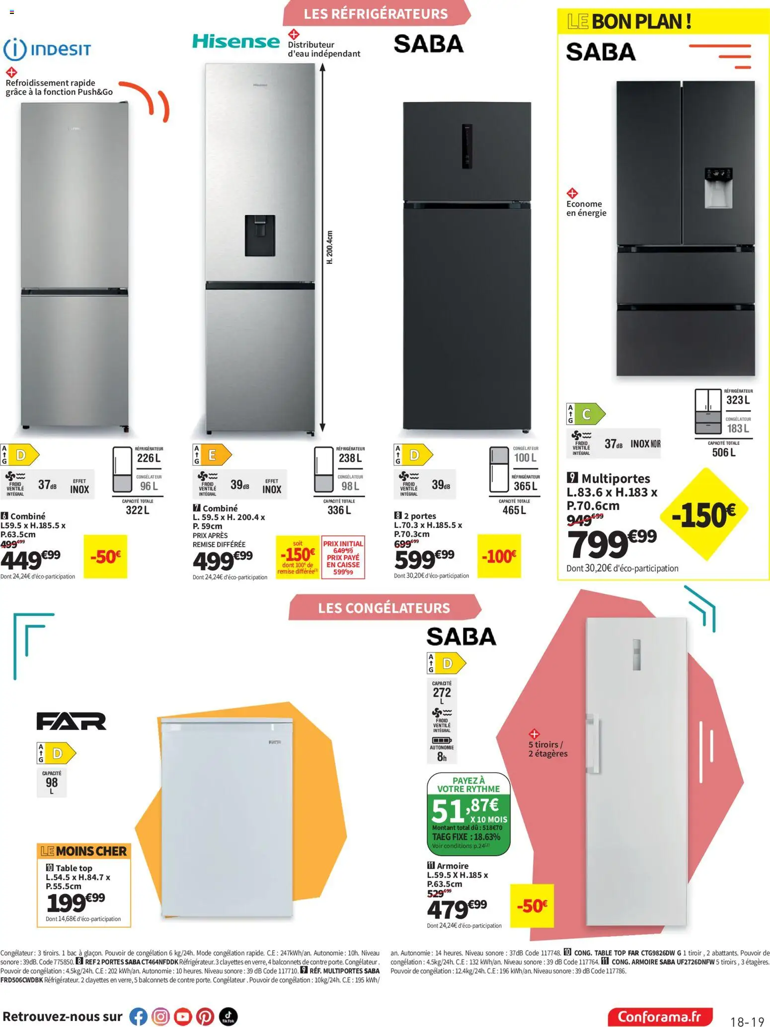 {H1} | Page: 19 | Produits: Congélateur, Armoire, Table, Portes