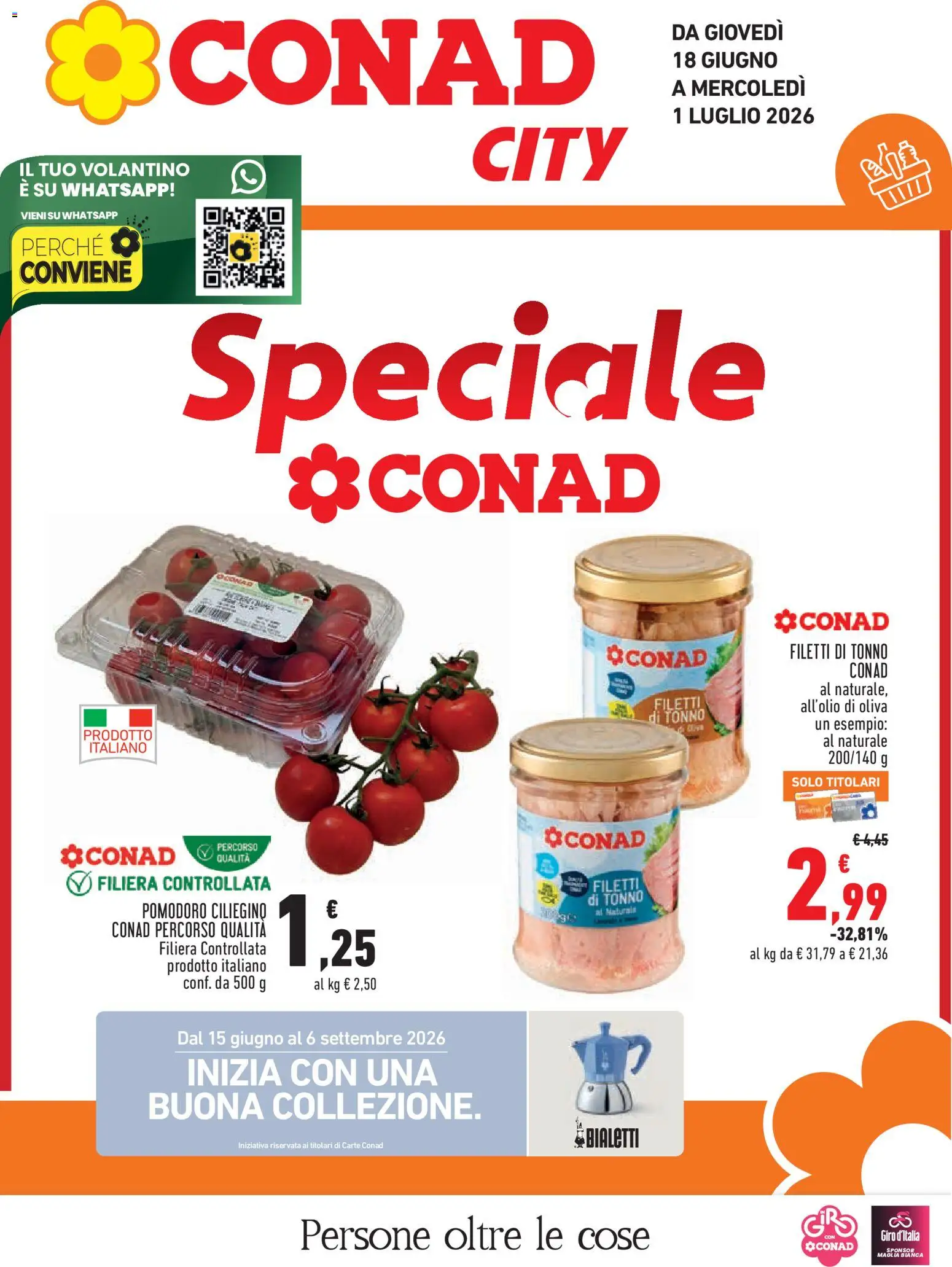 Volantino Conad del 18.06.2026 | Pagina: 1 | Prodotti: Pomodoro, Tonno