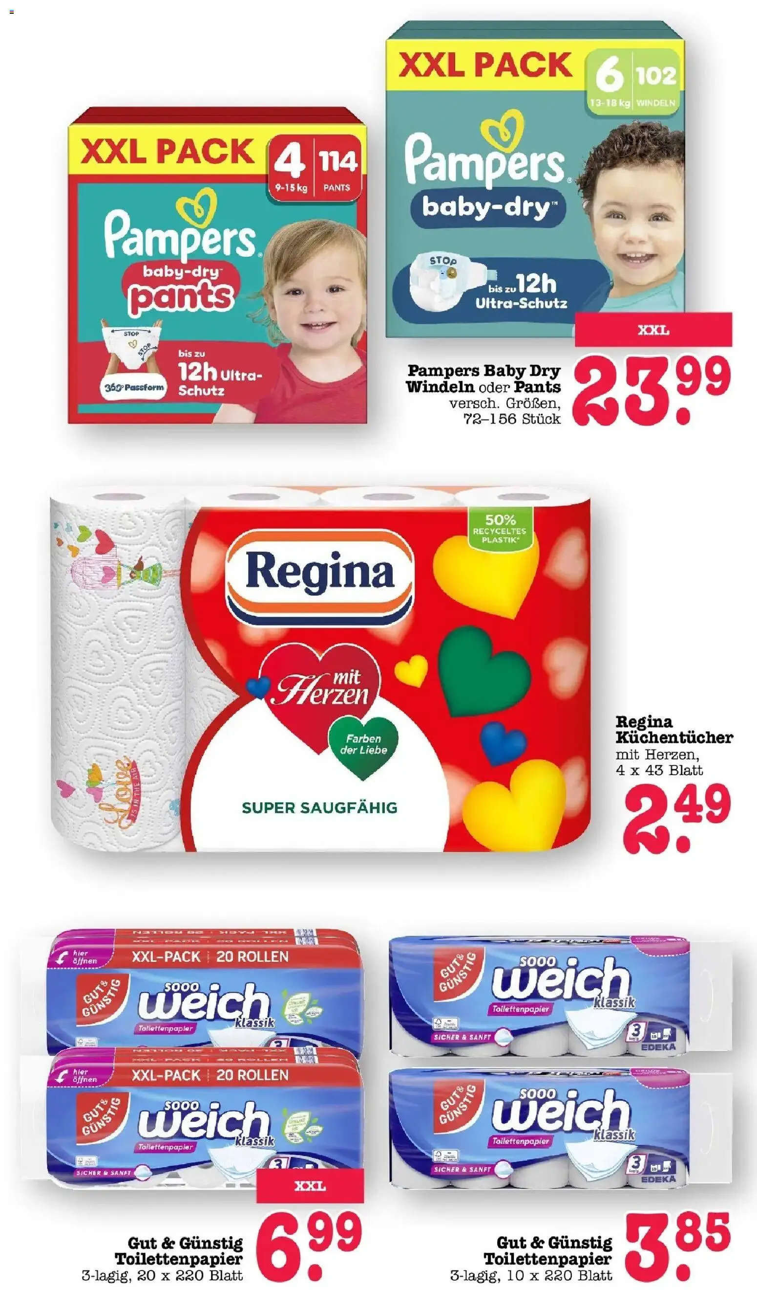 E center Prospekt Sinzheim – gültig ab 13.07.2026 | Seite: 60 | Produkte: Pampers, Toilettenpapier