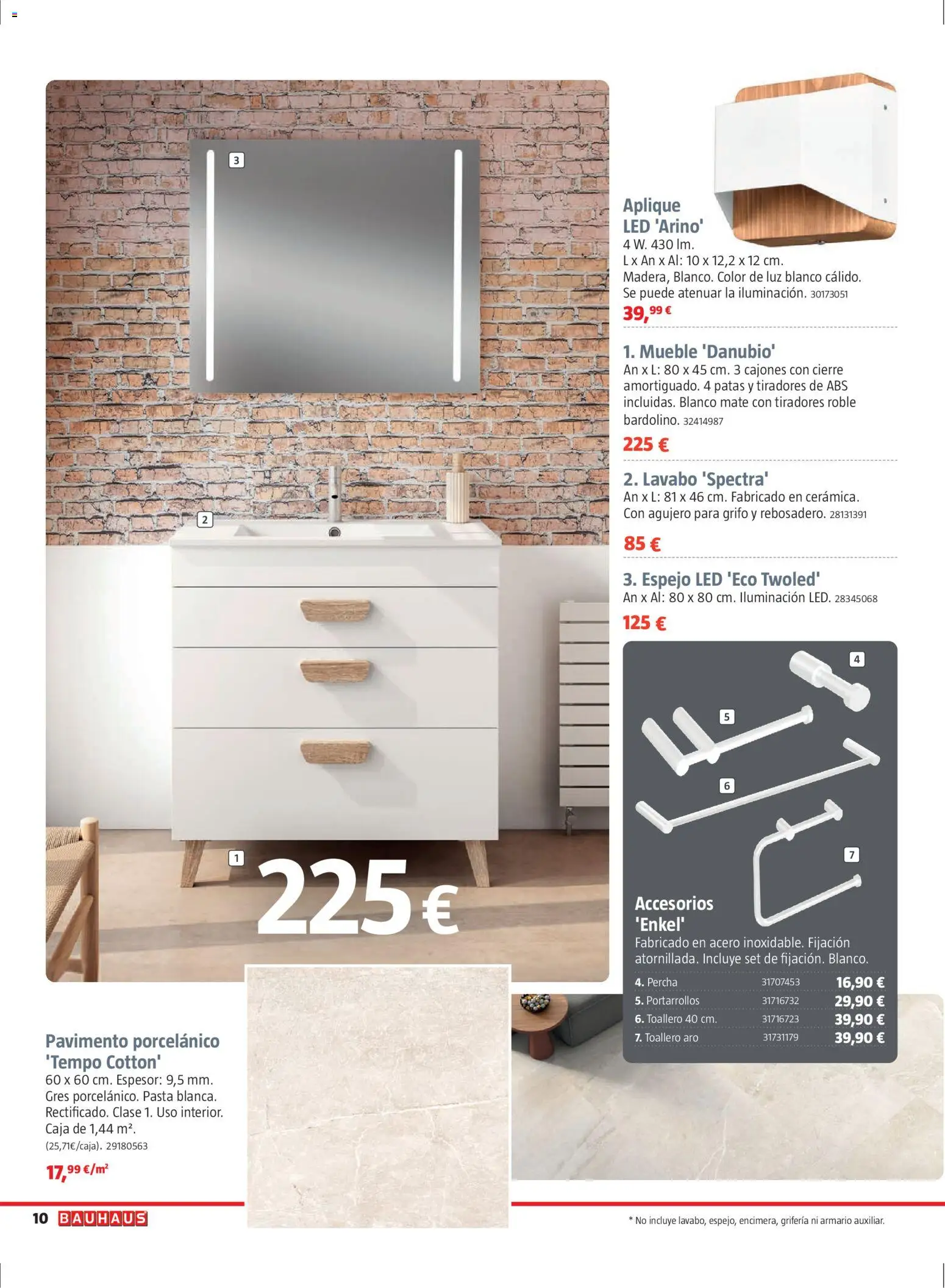 Bauhaus folleto Renueva │ válido desde el 02.03.2026 | Página: 10 | Productos: Toallero, Percha, Lavabo, Espejo
