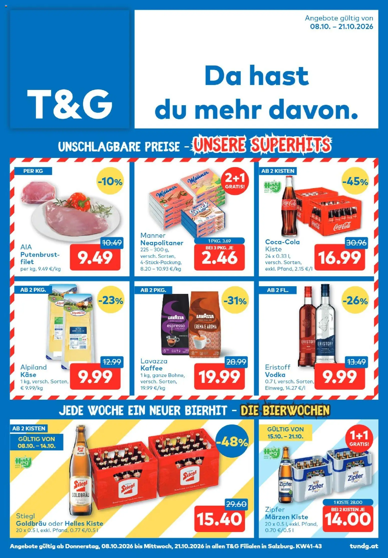 Tg Donnerstag, 8. Oktober Große Ersparnis