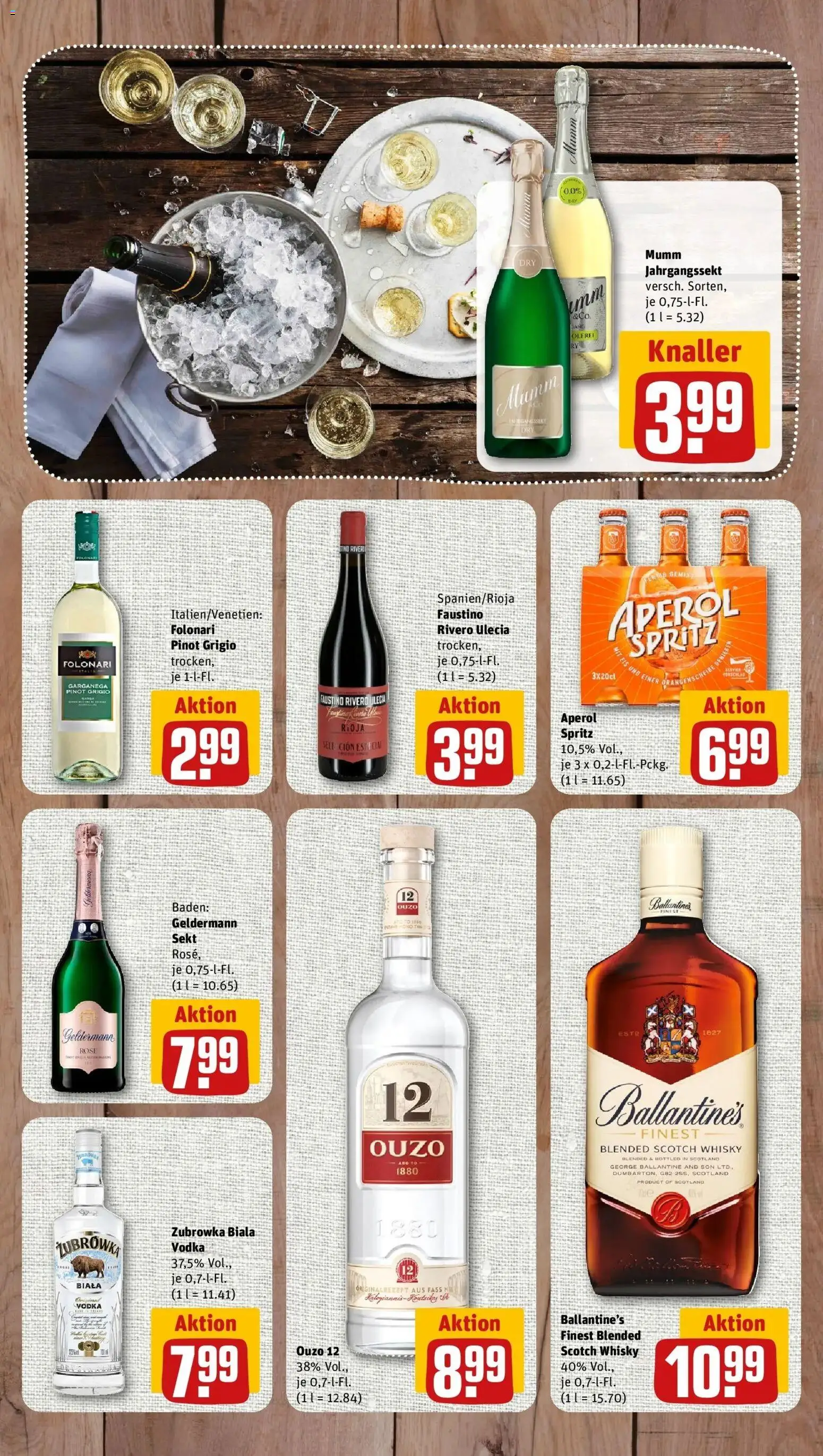 REWE Prospekt ab 07.09.2026 zum Blättern » Angebote | Seite: 12 | Produkte: Ouzo 12, Ouzo, Aperol, Eis