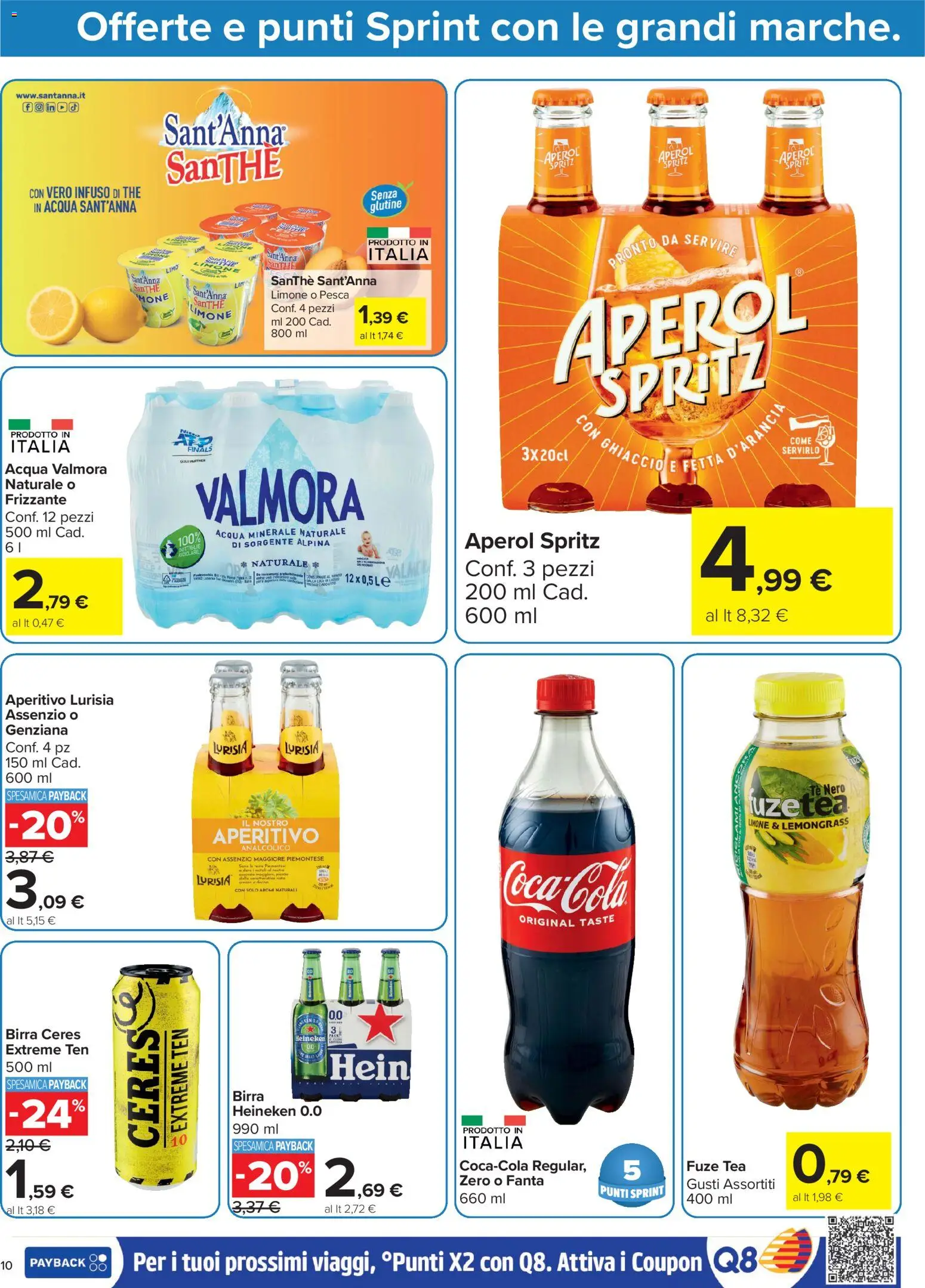 Volantino Carrefour del 13/07/2026 | Pagina: 10 | Prodotti: Aperol, Acqua minerale, Heineken, Aperitivo