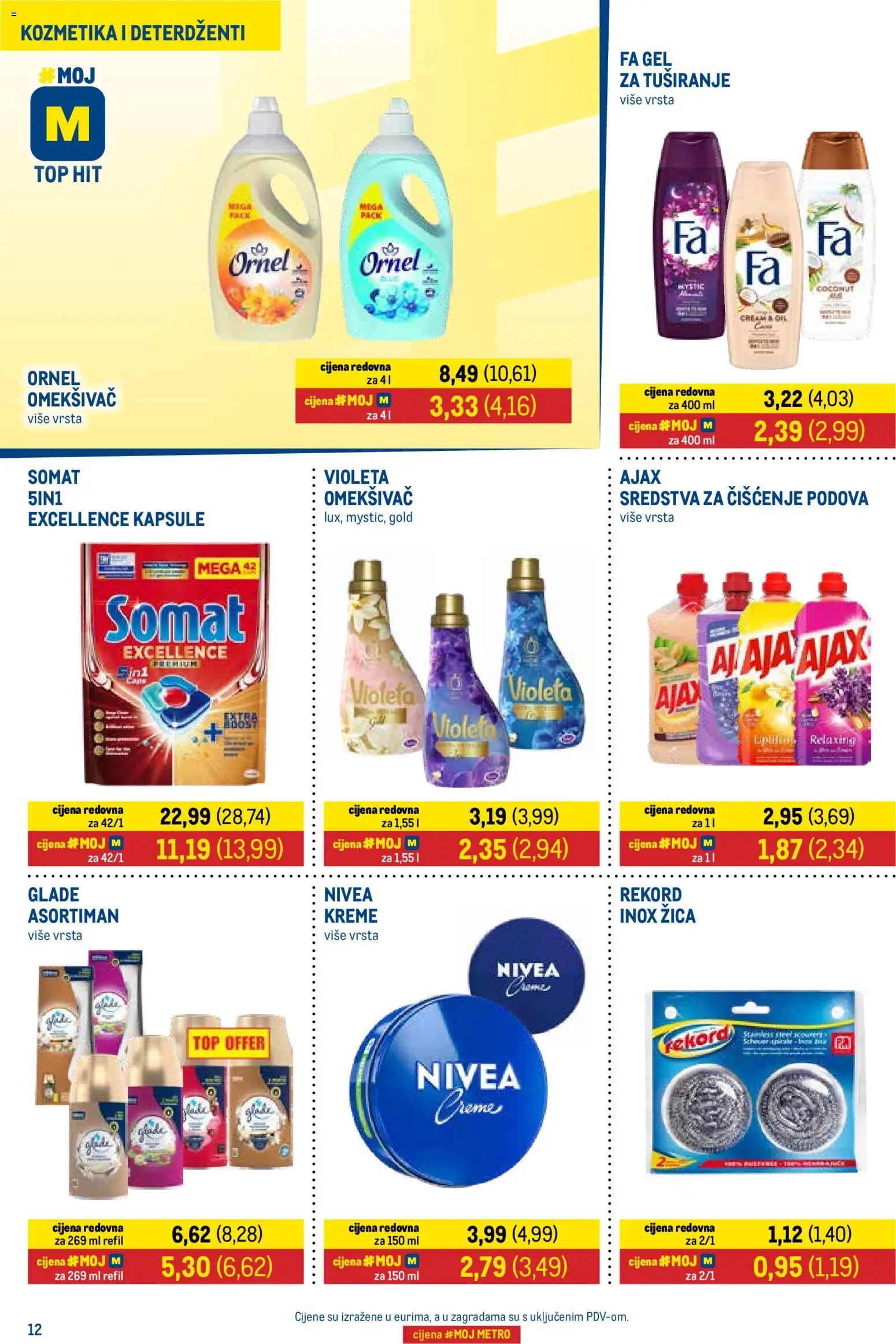 Metro katalog | vrijedi od 01.10.2026 | Stranica: 12 | Proizvodi: Sredstva za čiščenje, Omekšivač, Violeta, Kapsule