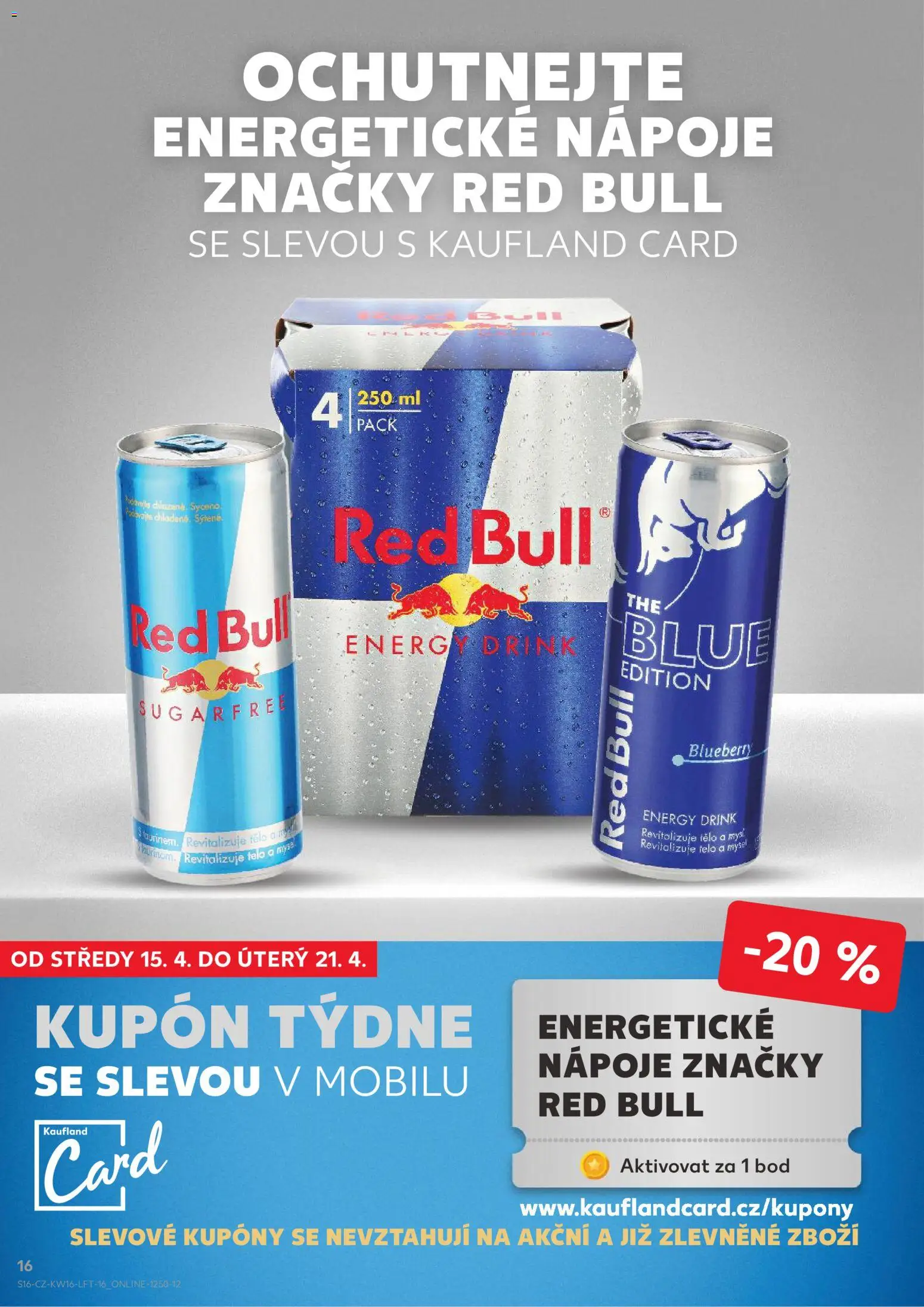 Kaufland leták od 15.04.2026 | Strana: 16 | Produkty: Red Bull, Energy drink
