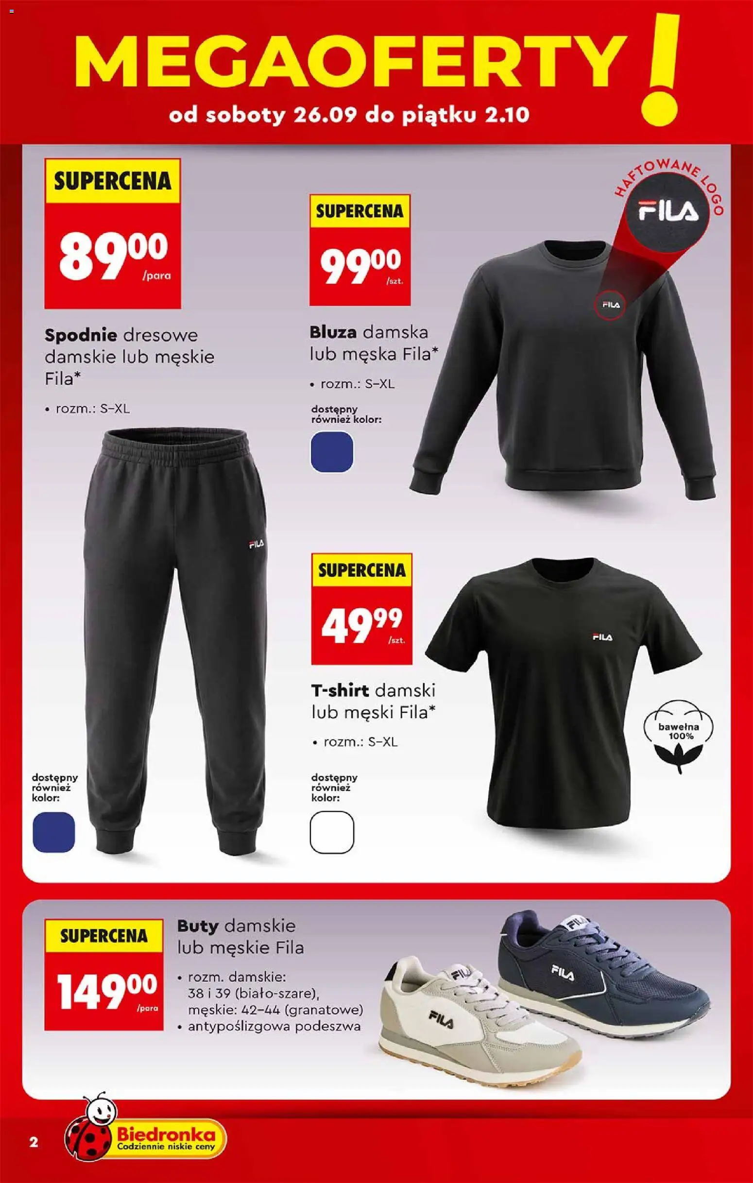Biedronka gazetka - Hity i inspiracje od 26.09.2026 | Strona: 2 | Produkty: Spodnie, Buty, Buty damskie