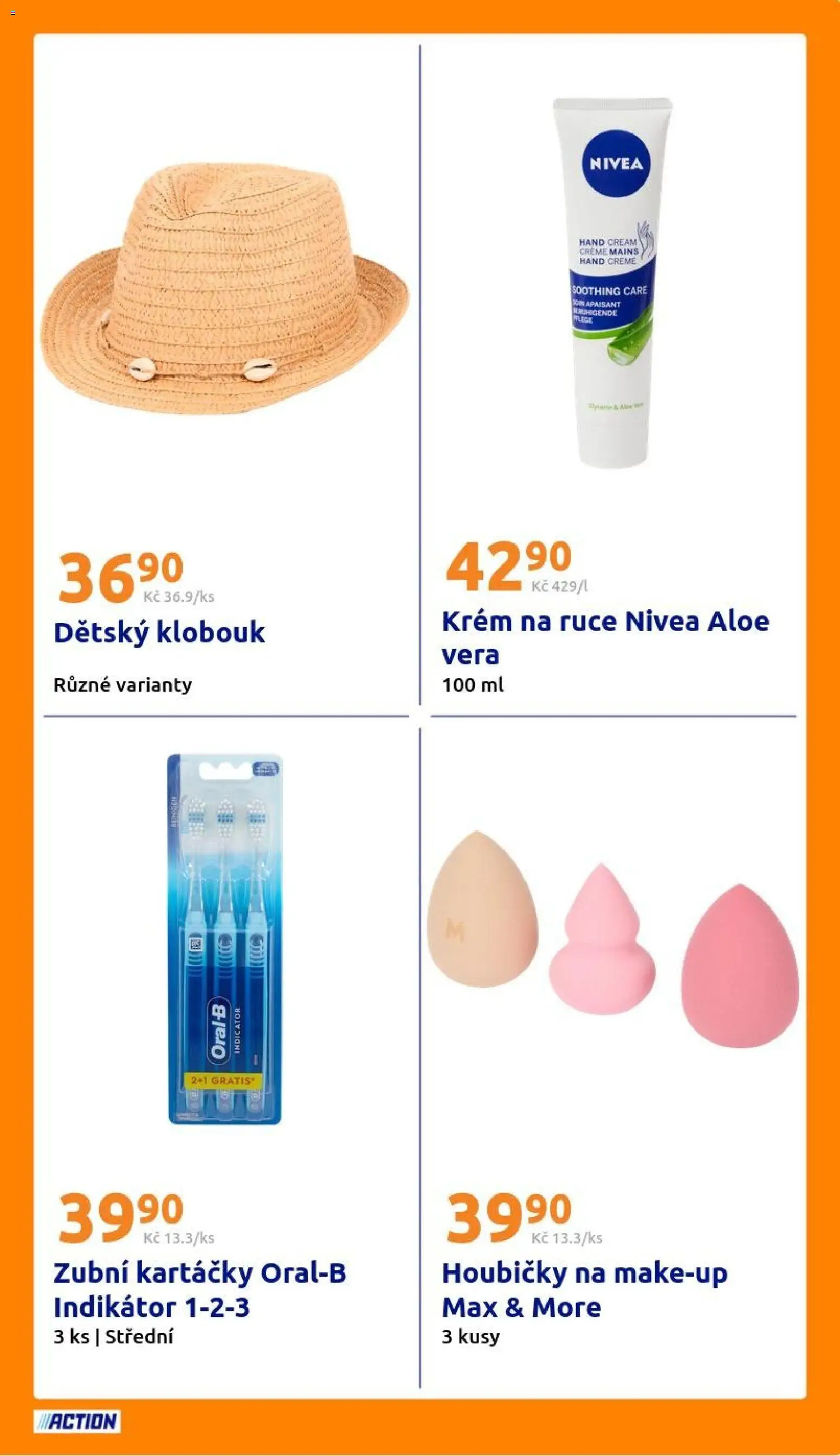 Action leták od 08.07.2026 | Strana: 19 | Produkty: Krém na ruce, Makeup, Klobouk, Krém