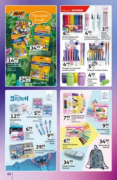 Pogląd oferty "Auchan gazetka - Znane Marki Hipermarket" - ważna od 11.06.2026 | Strona: 42 | Produkty: Klapki, Temperówka, Naklejki