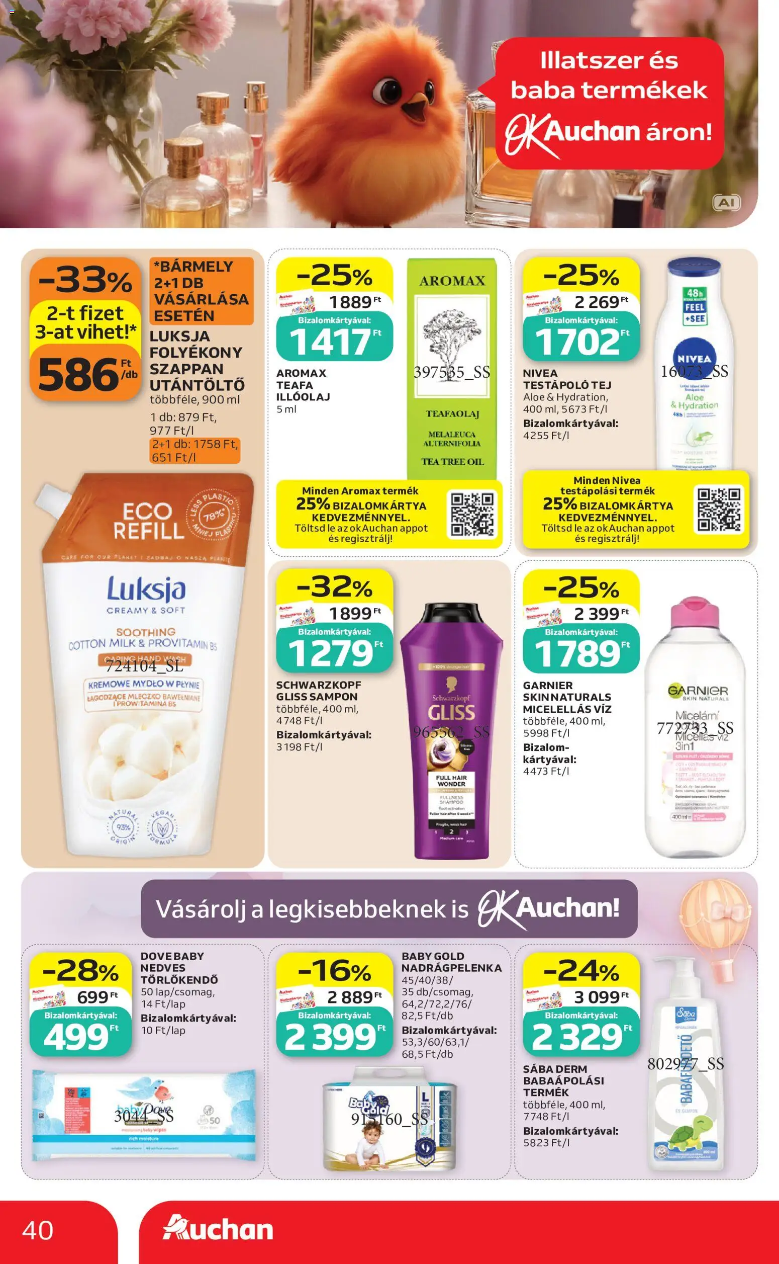 Auchan akciós ujság - amely érvényes a következő dátumtól: 2026.09.17. | Oldal: 40