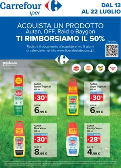 Anteprima del volantino Carrefour volantino Iper Insetticidi valido a partire dal 13/07/2026