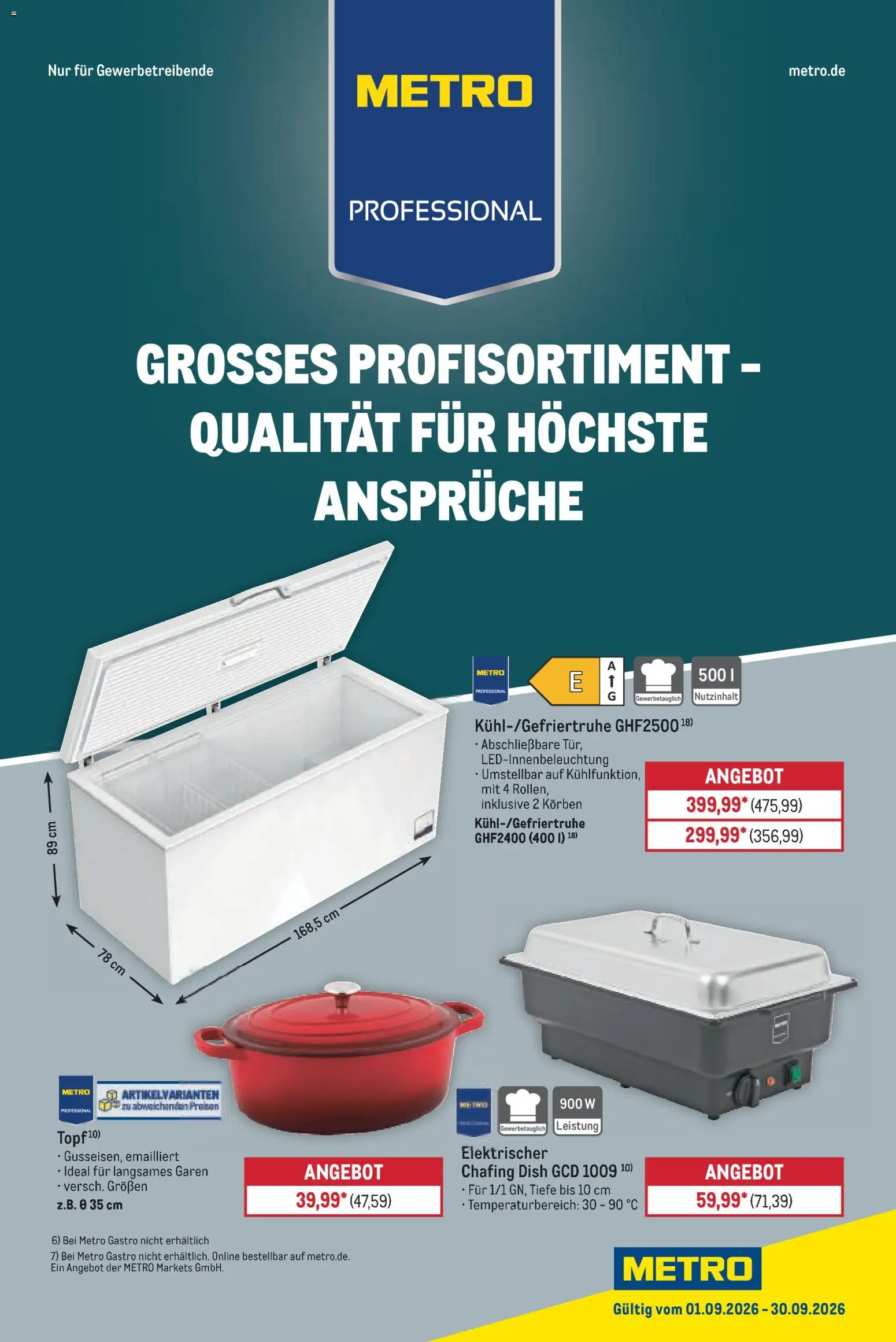 Metro Professional Non-Food Flyer – gültig ab 01.09.2026 | Seite: 1