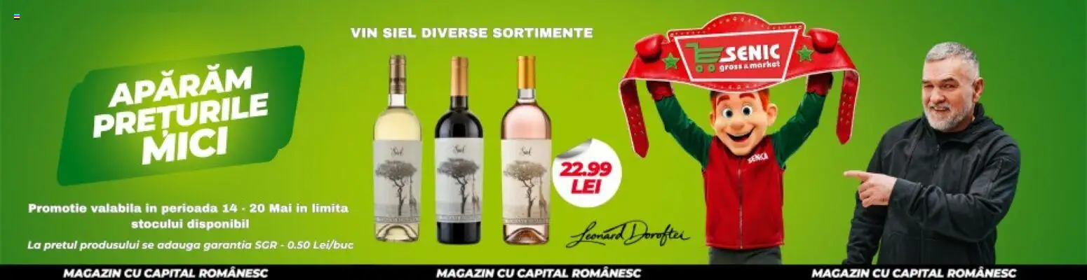 Noul catalog Senic – valabil de la 18.05.2026 | Pagină: 1 | Produse: Mici, Vin