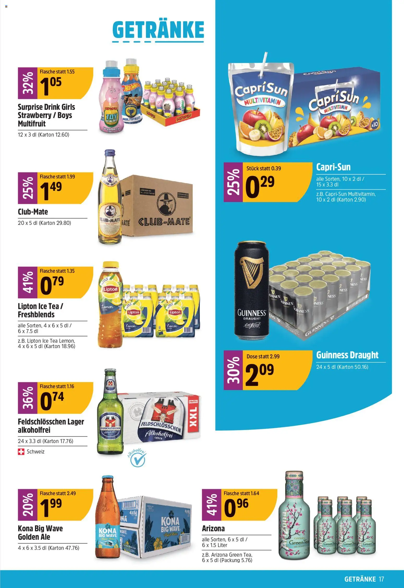 TopCC aktionen – gültig ab 03.08.2026 | Seite: 17 | Produkte: Getränke