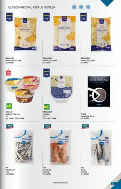 Metro katalog BMPL - pregled Metro kataloga - važi od 01.08.2026 | Strana: 7 | Proizvode: Tuna steak, Sladoled, Skuša, Riba