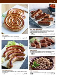 bofrost Herfst/ Wintercatalogus - Voorbeeld van een folder van bofrost, geldig van 01/09/2026 | Pagina: 71 | Producten: Chipolata, Vlees, Roomkaas, Pan