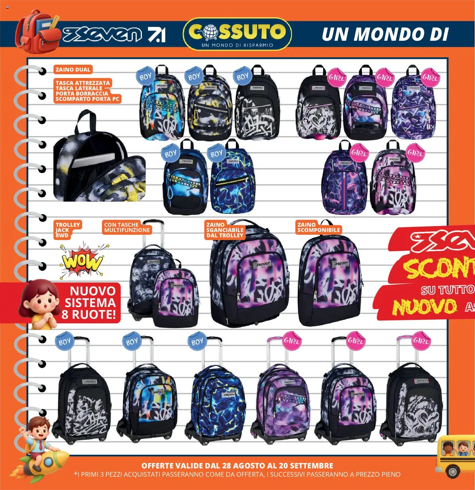Volantino Cossuto del 28/08/2026 | Pagina: 10 | Prodotti: Porta, Zaino, Borraccia, Tasche